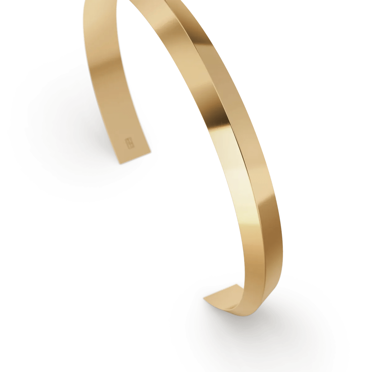 Złota sztywna bransoletka w trapez z kolekcji Angel BELLER