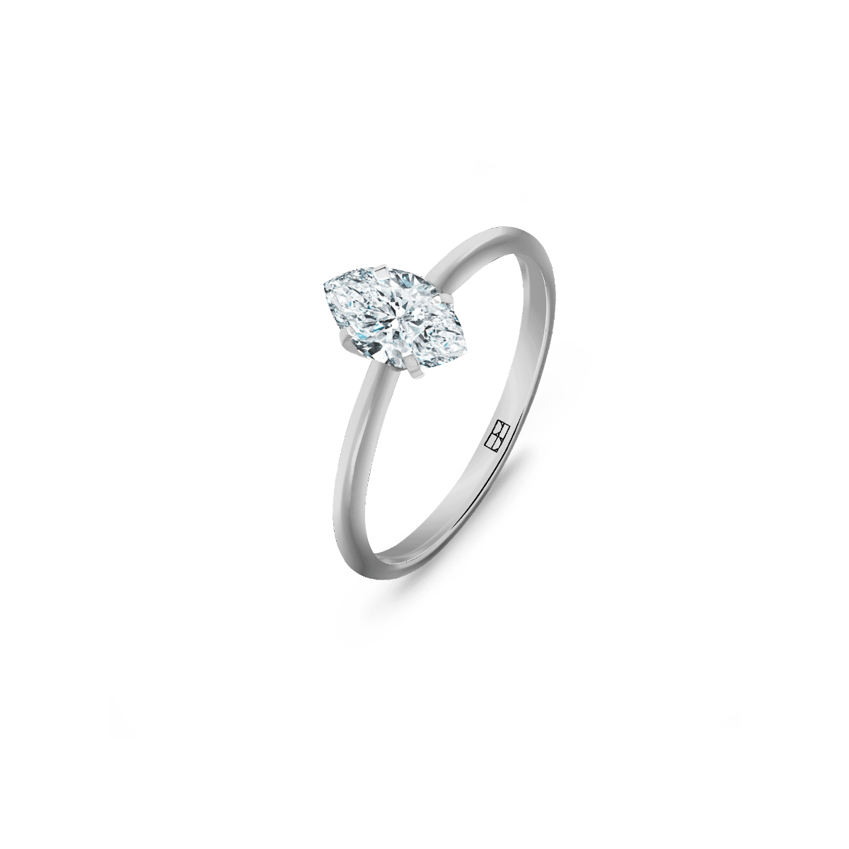 Pierścionek złoty z brylantem markizą 0,50 CT Promise N°9_bizuteria_jubiler_krakow_jubiler_warszawa_atelier_beller_atelier_warszawa_atelier_krakow_bizuteria_personalizowana.