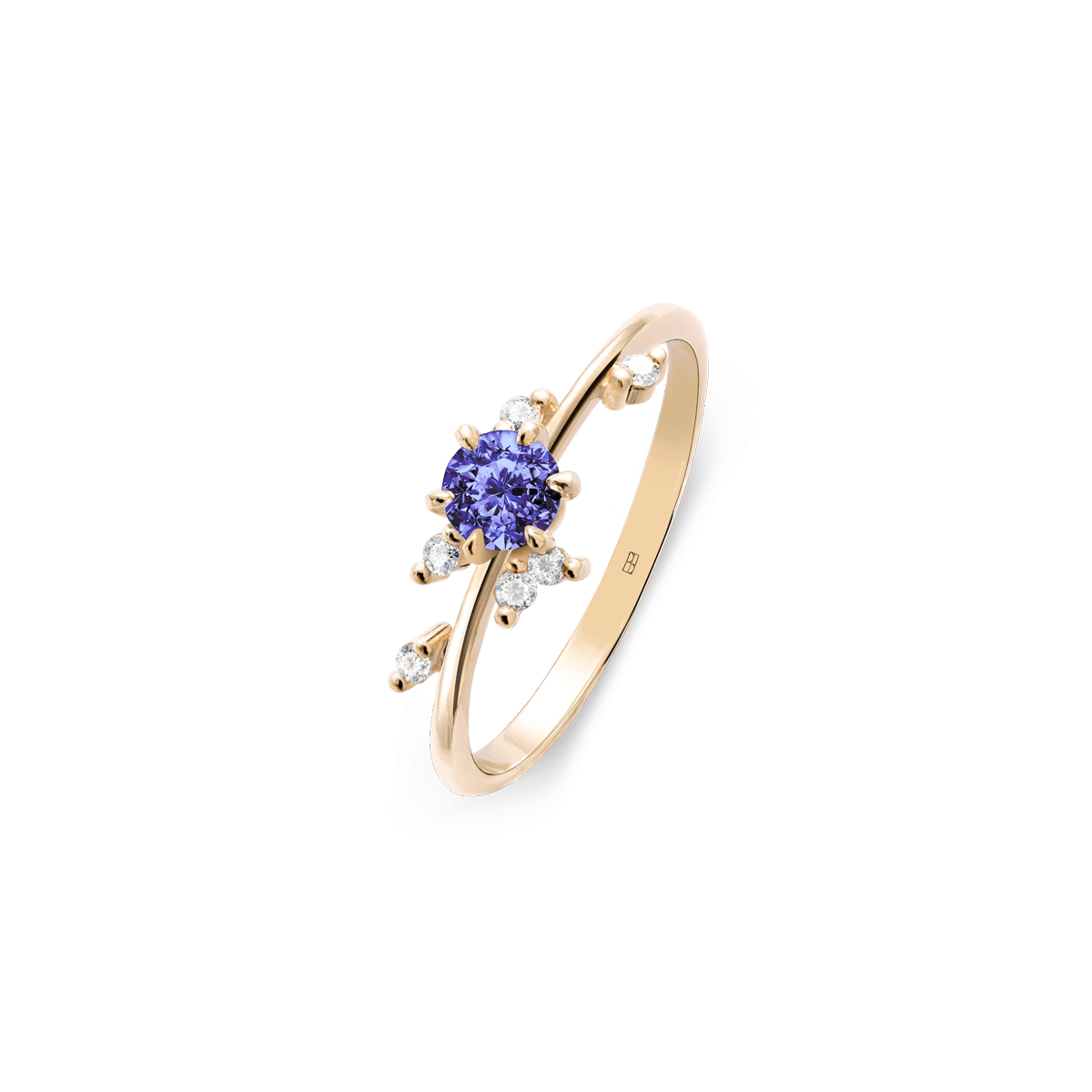 BELLER. ATELIER RINGS Pierścionek złoty z tanzanitem i brylantami Your Way N°8 Jubiler-Warszawa zlota-bizuteria bizuteria-na-zamowienie hand-made-bizuteria jubiler-krakow bizuteria-sklep-online bizuteria-personalizowana bizuteria-luksusowa bizuteria-ekskluzywna atelier-warszawa atelier-krakow