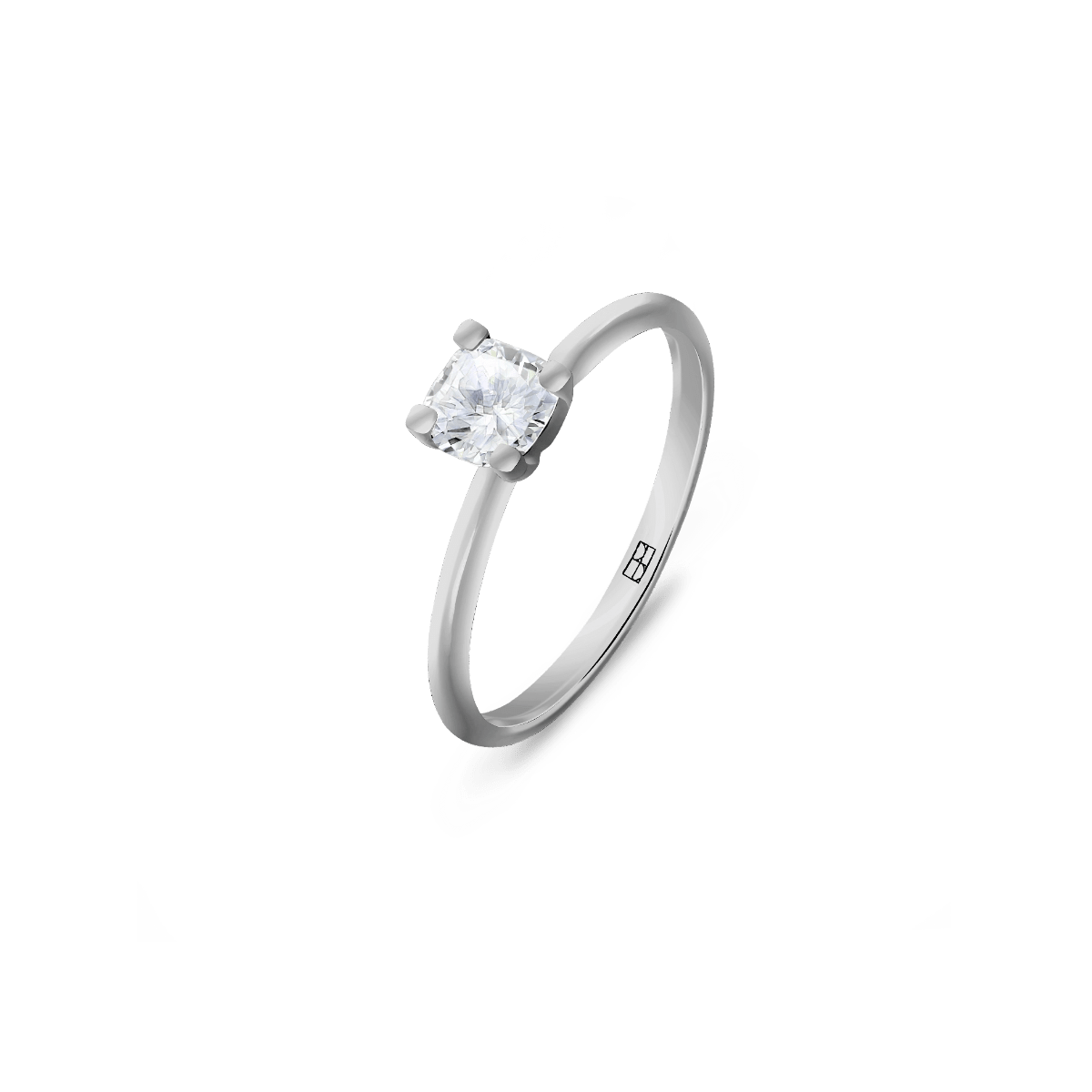 Pierścionek złoty zaręczynowy z brylantem cushion 0,40 CT Promise N°6_bizuteria_jubiler_krakow_jubiler_warszawa_atelier_beller_atelier_warszawa_atelier_krakow_bizuteria_personalizowana.