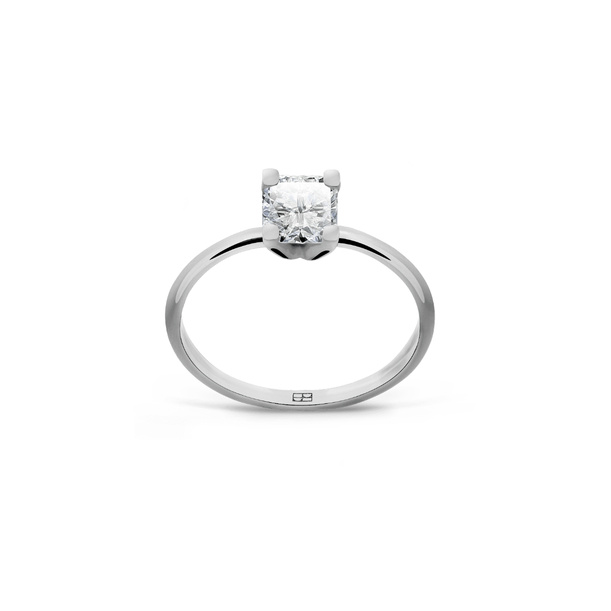 Pierścionek złoty zaręczynowy z brylantem cushion 0,70 CT Promise N°8_bizuteria_jubiler_krakow_jubiler_warszawa_atelier_beller_atelier_warszawa_atelier_krakow_bizuteria_personalizowana.