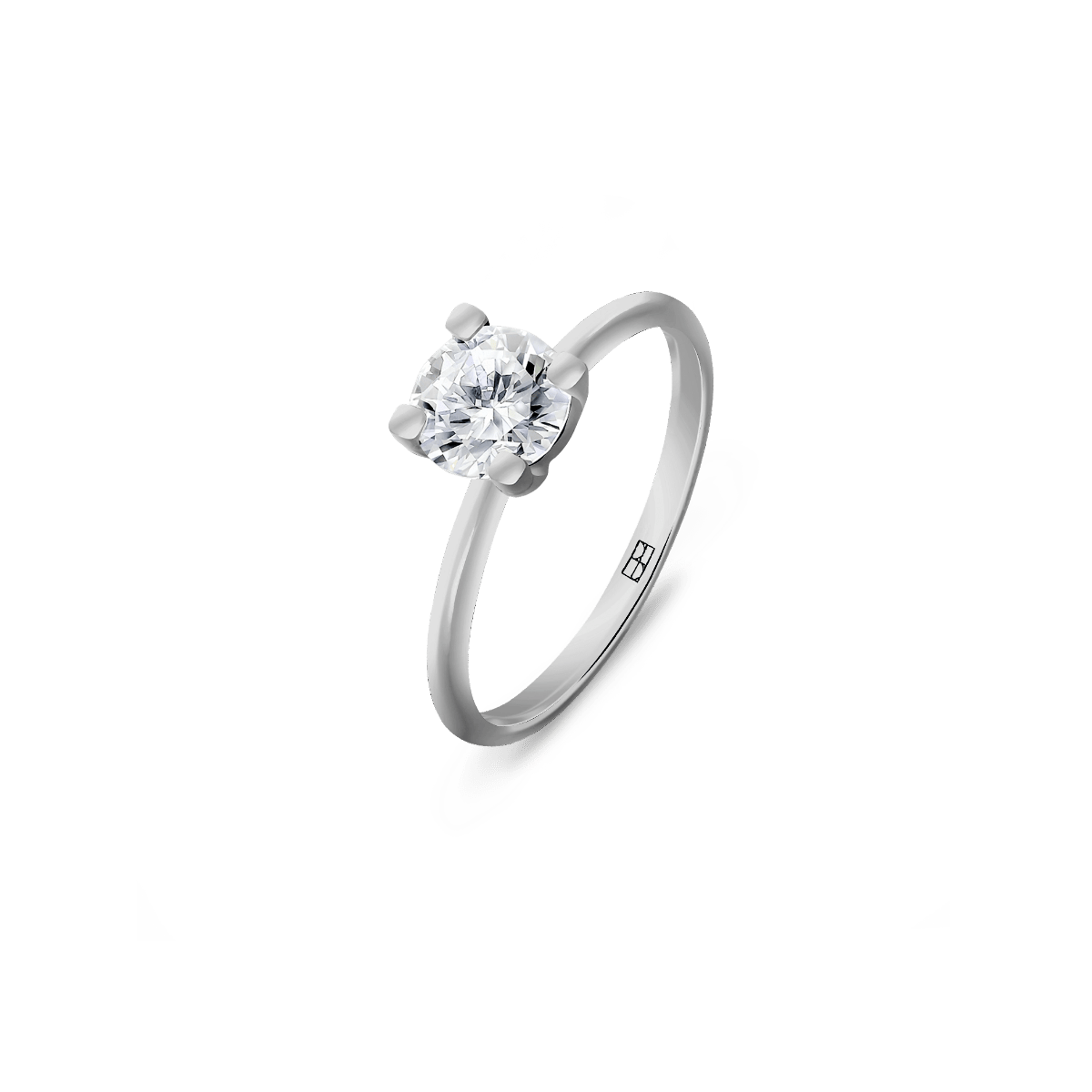 Pierścionek złoty zaręczynowy z okrągłym brylantem 1,00 CT Promise N°5_bizuteria_jubiler_krakow_jubiler_warszawa_atelier_beller_atelier_warszawa_atelier_krakow_bizuteria_personalizowana.