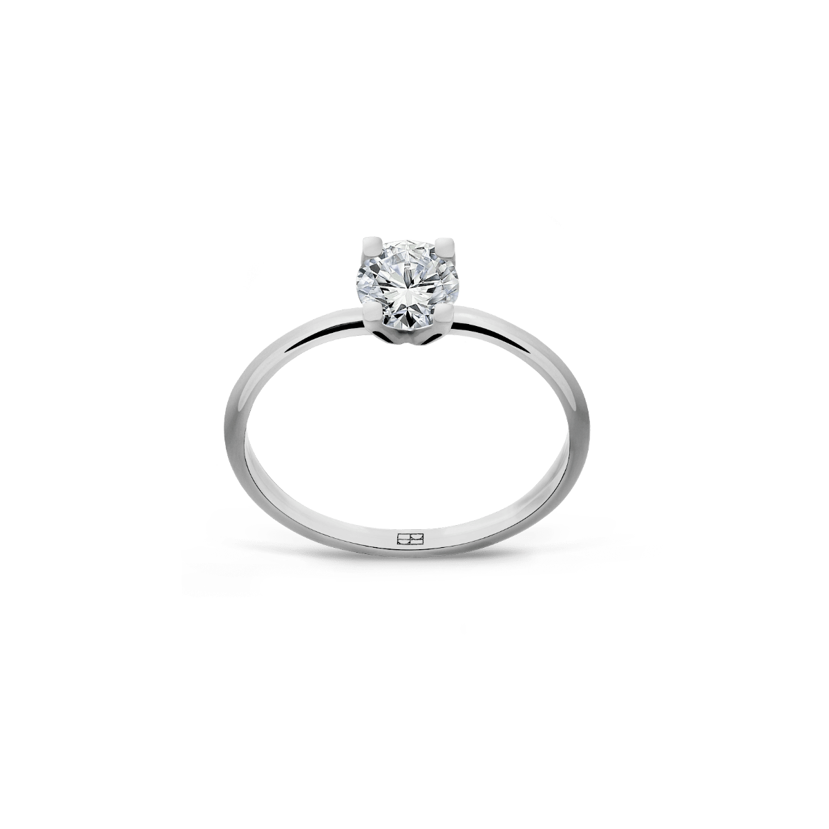 Pierścionek złoty zaręczynowy z okrągłym brylantem 0,40 CT Promise N°2_bizuteria_jubiler_krakow_jubiler_warszawa_atelier_beller_atelier_warszawa_atelier_krakow_bizuteria_personalizowana.