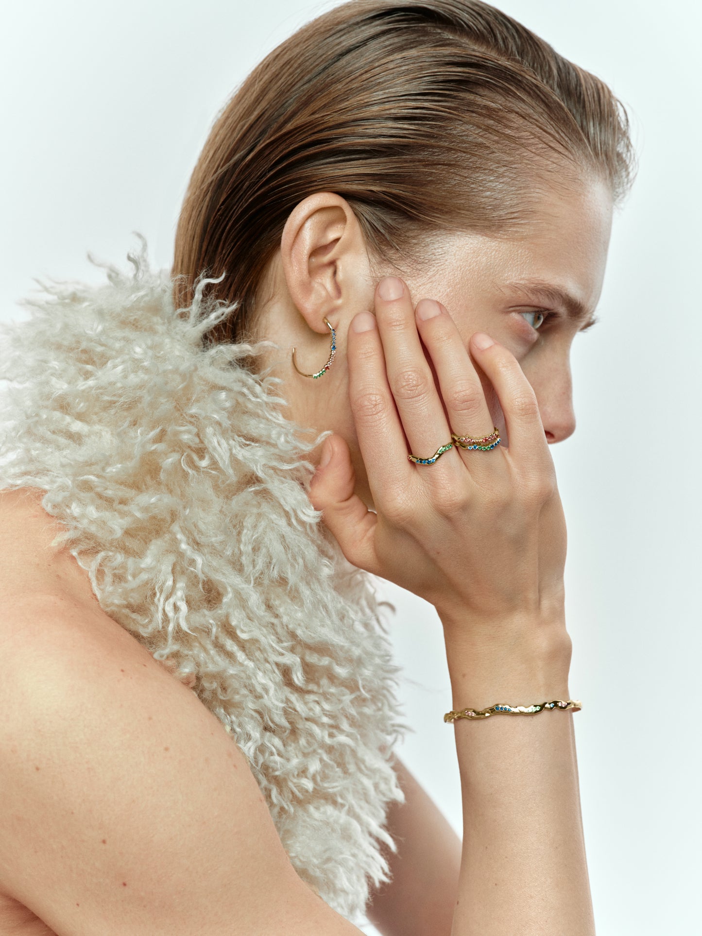 Kolczyki złote Witraż krakowski N°2