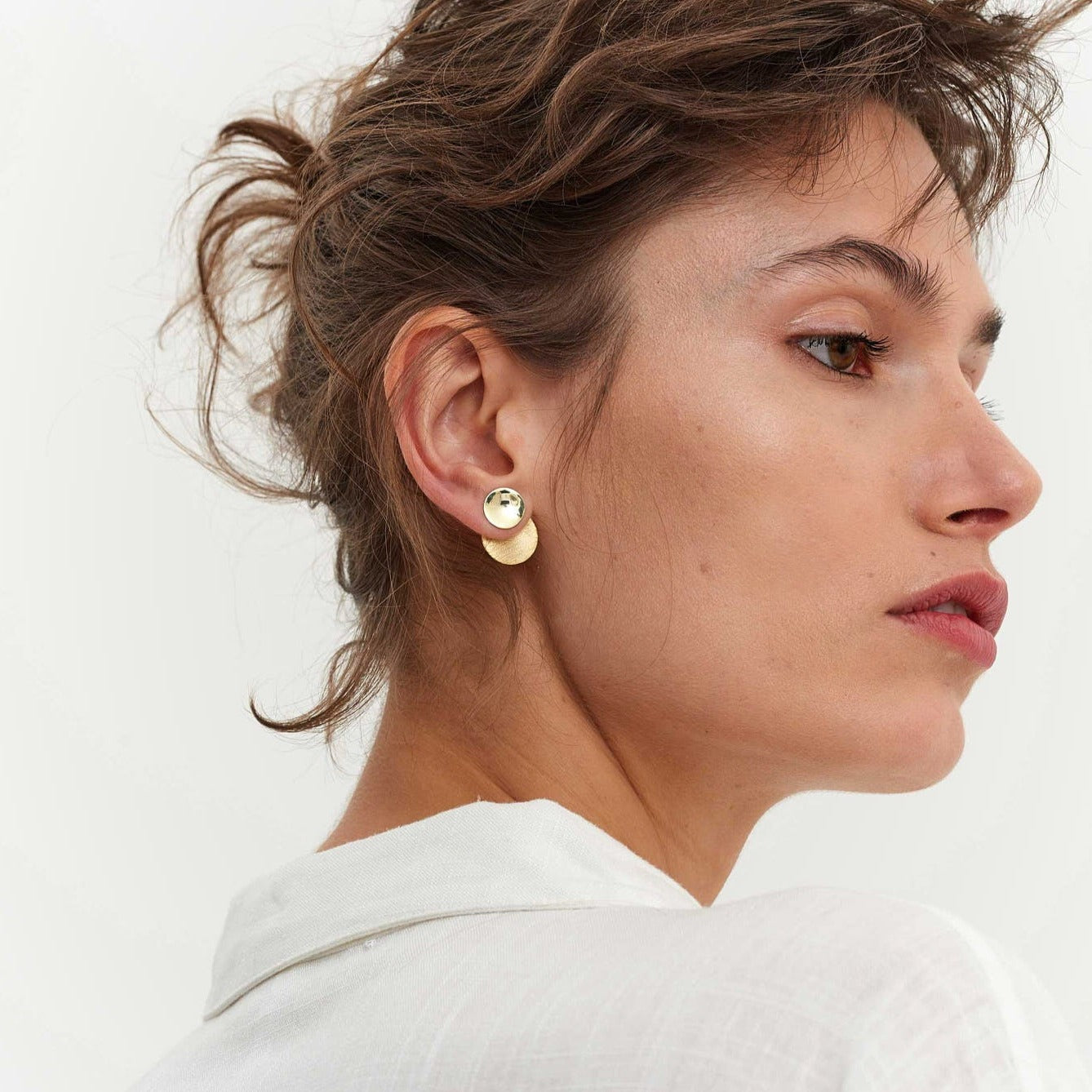Gold earrings Raw N°10