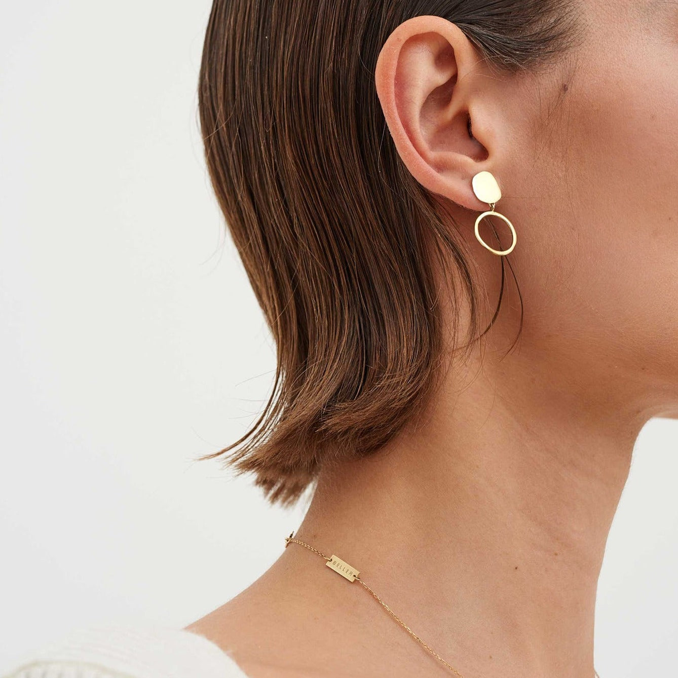 Gold earrings Raw N°18