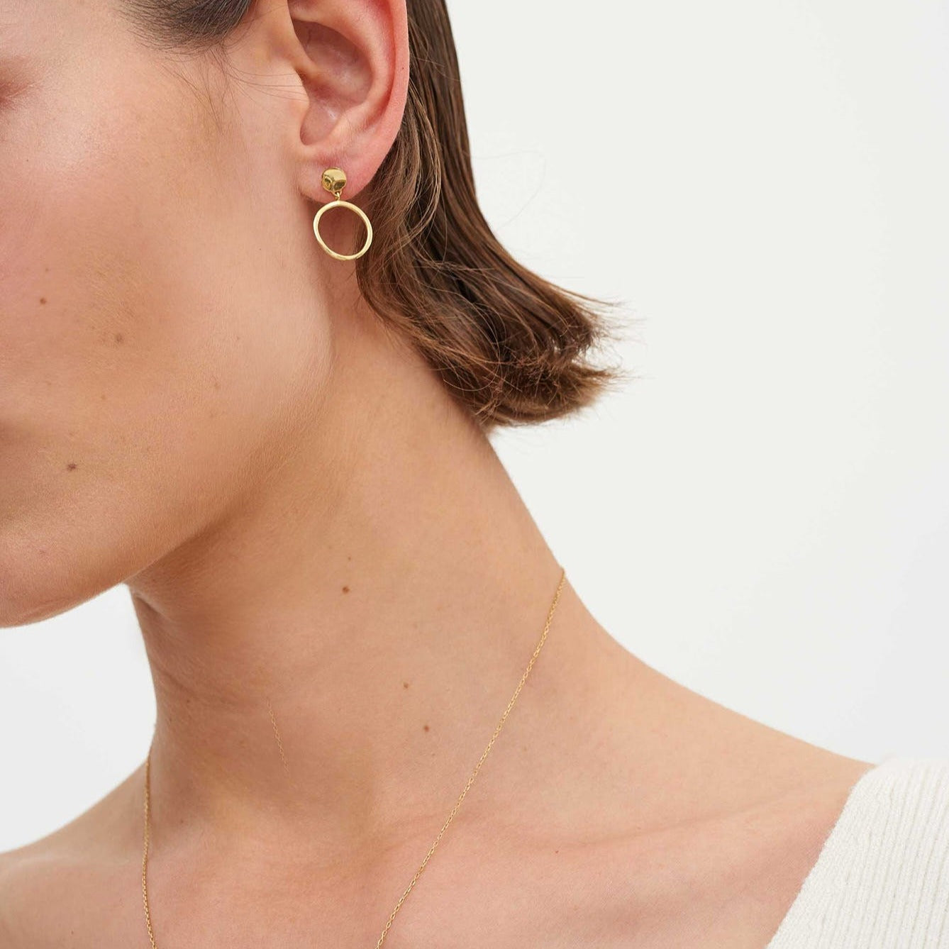 Gold earrings Raw N°16