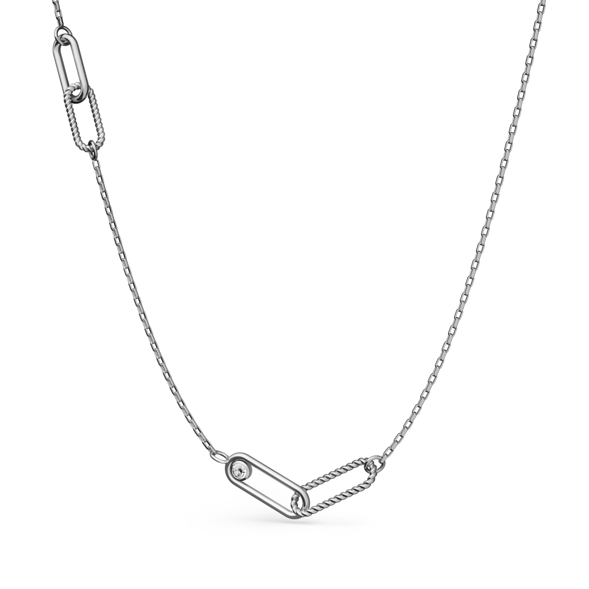 Silver necklace Elements N°2