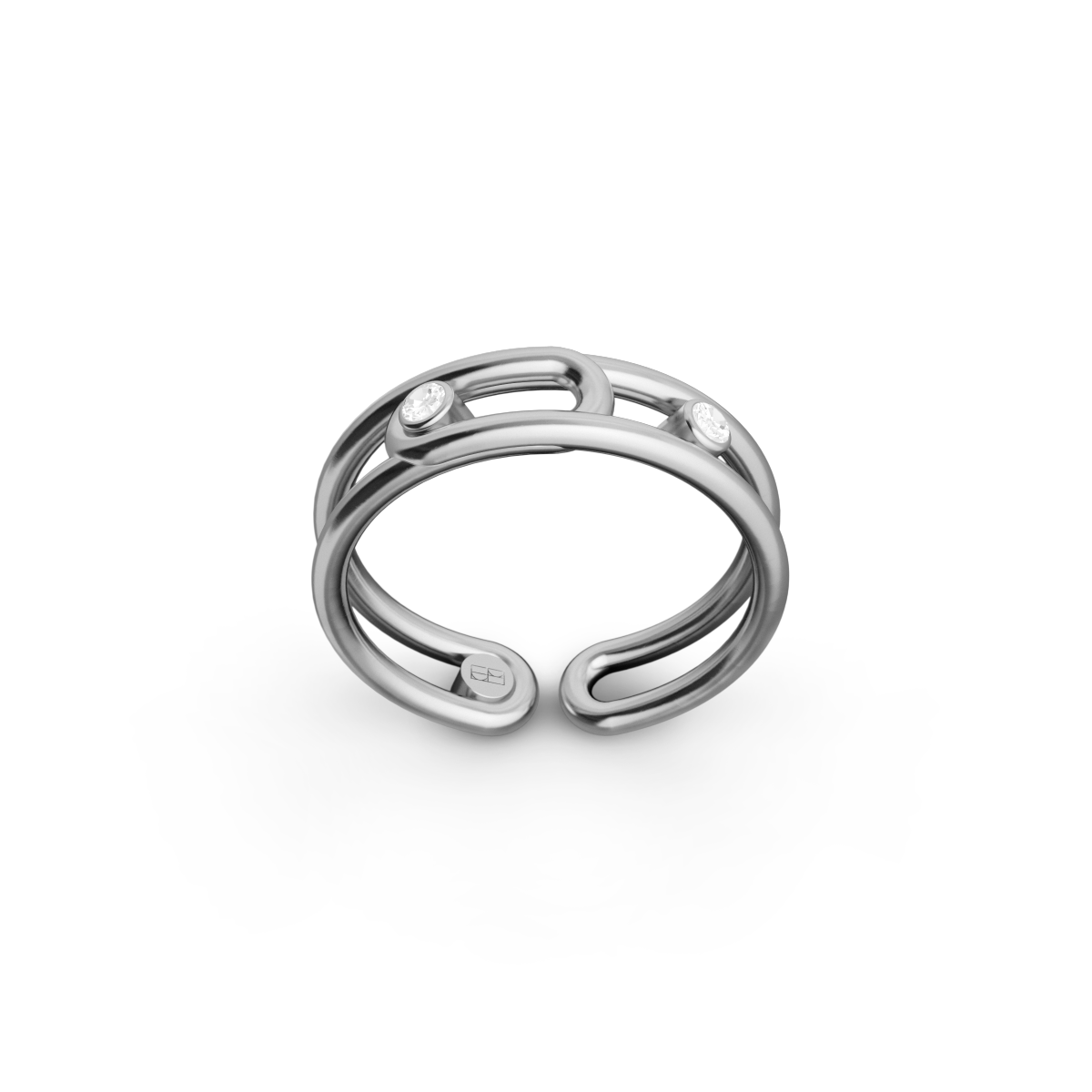 Silver ring Elements N°8