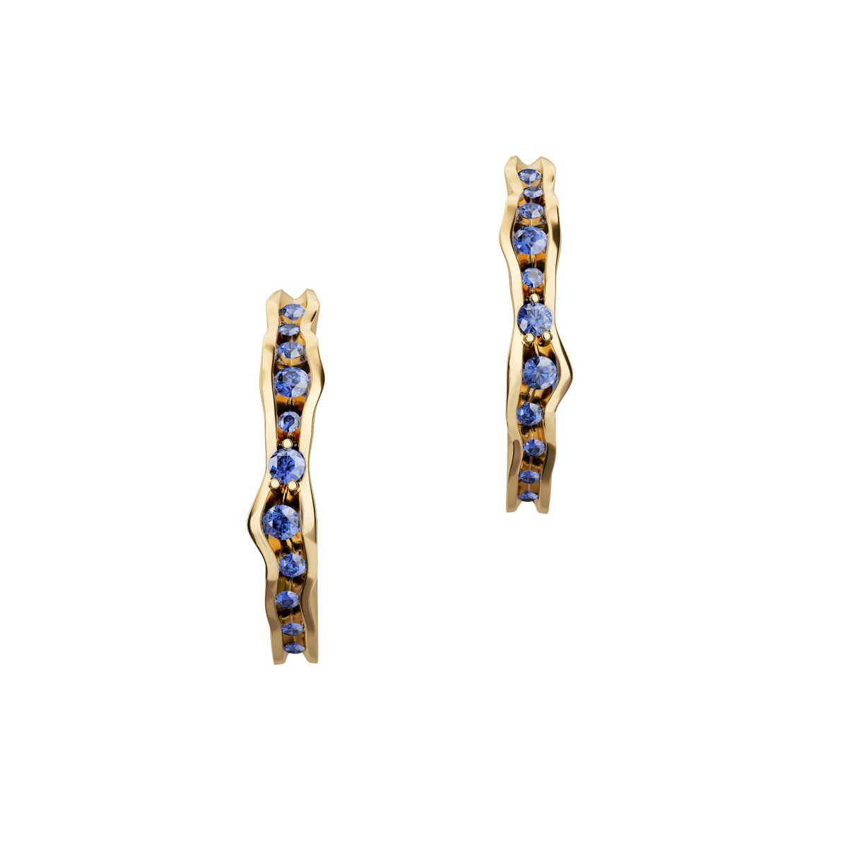 Gold earrings On the edge N°4