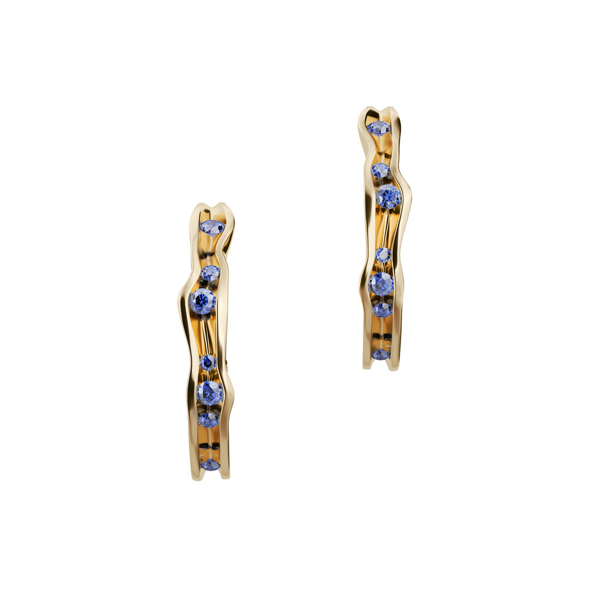 Gold earrings On the edge N°5