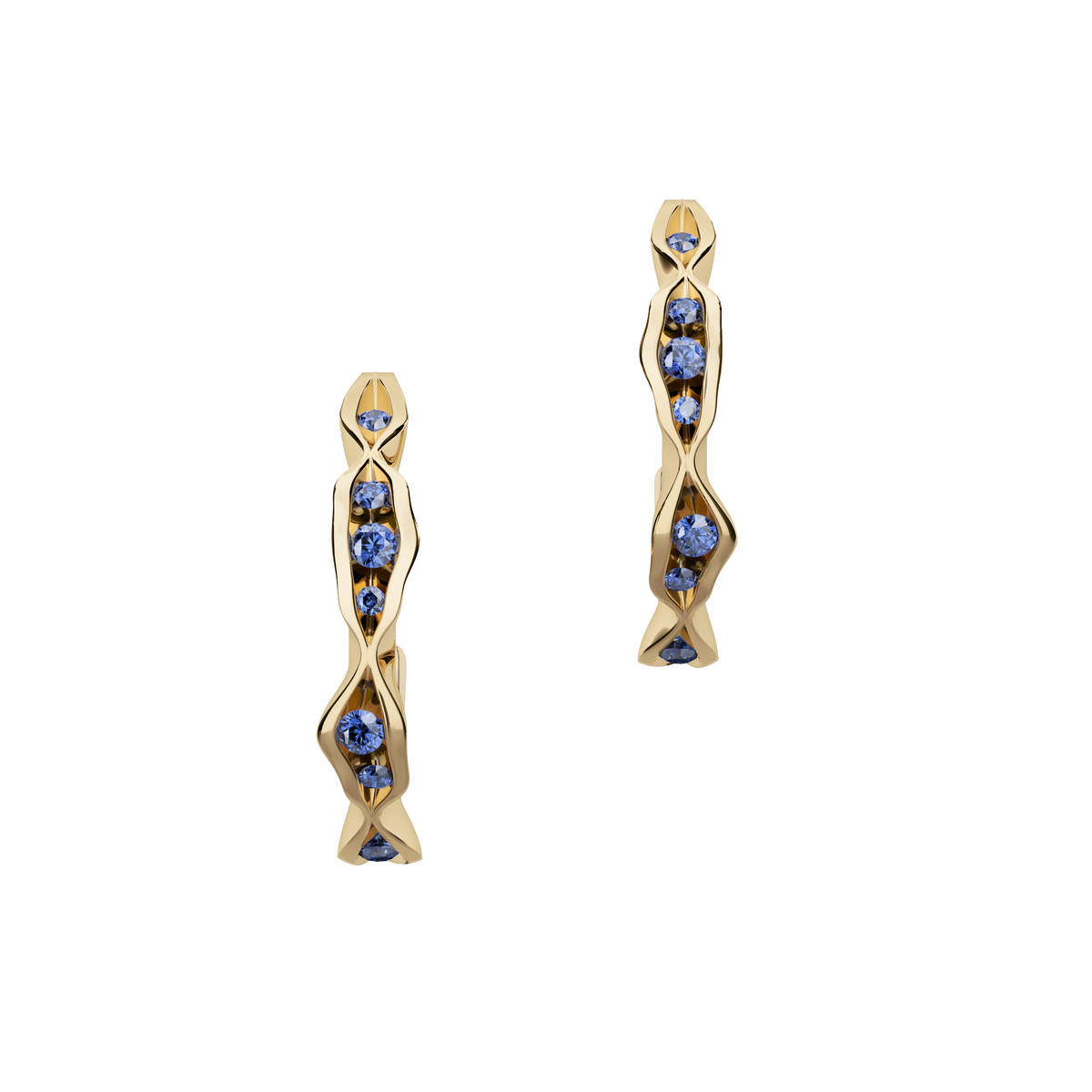Gold earrings On the edge N°6