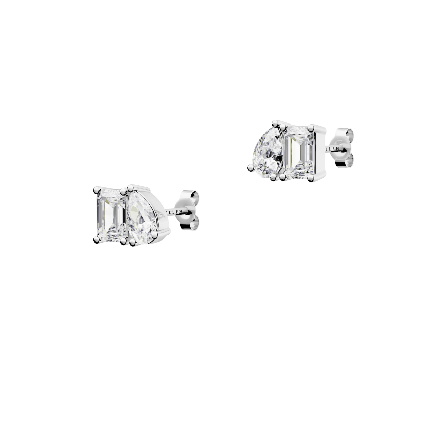 Złote kolczyki BELLER Bridal N°10, złoto 585/750, ręcznie robiona biżuteria z naturalnymi brylantami, ujęcie 2