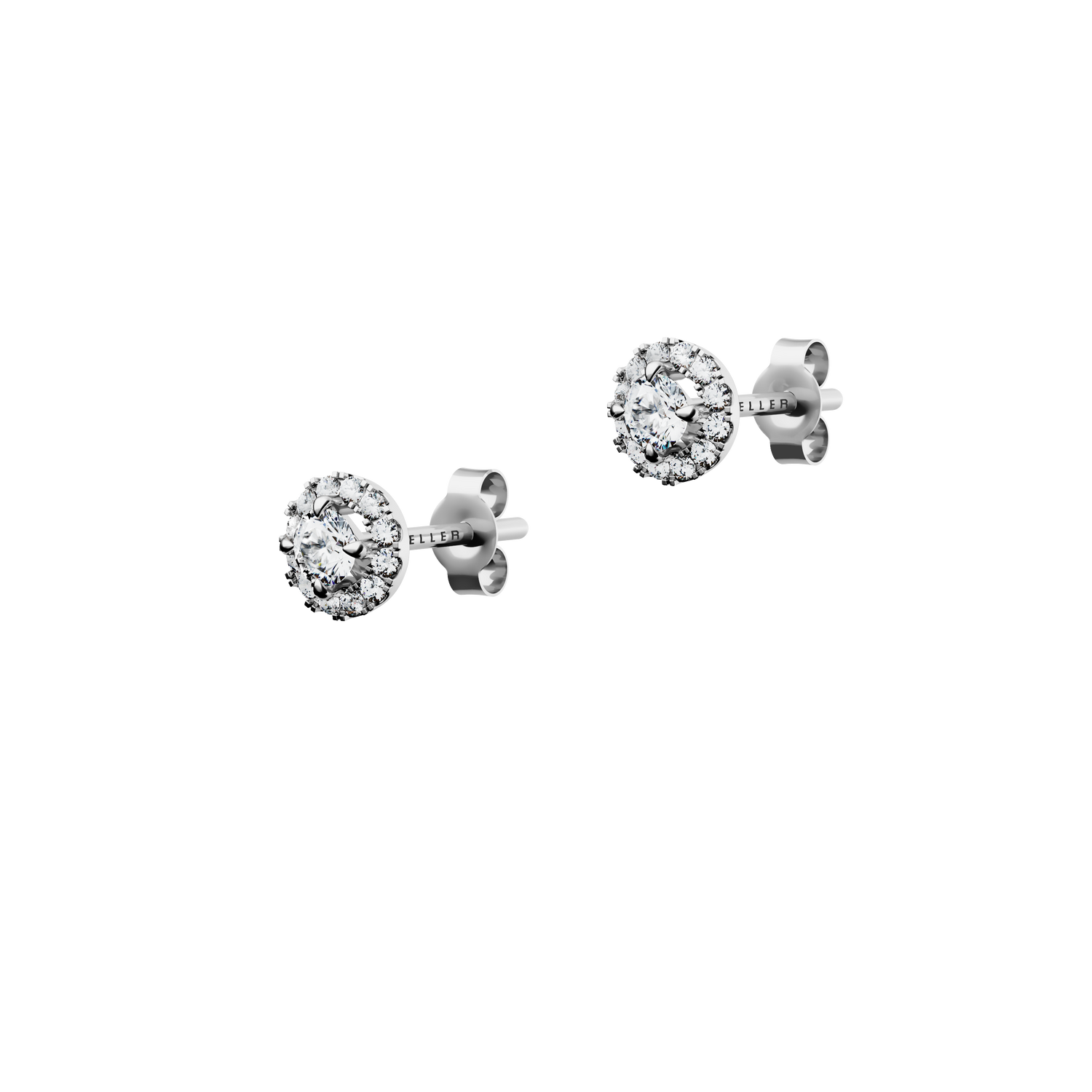 Złote kolczyki BELLER Bridal N°9, złoto 585/750, ręcznie robiona biżuteria z naturalnymi brylantami, ujęcie 2