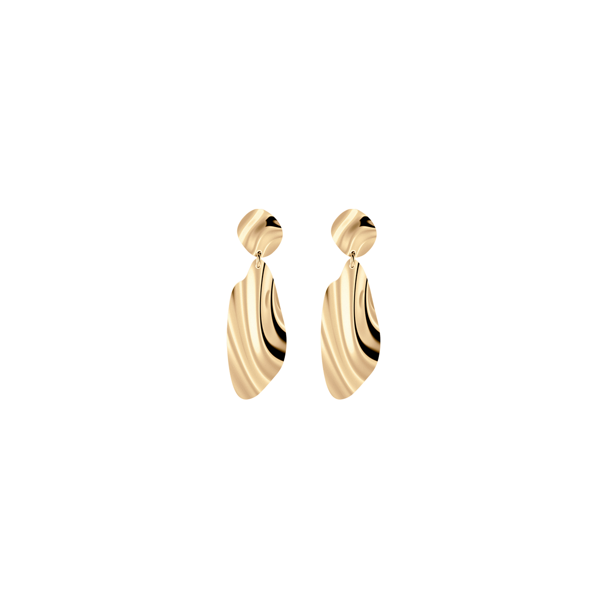 Gold earrings Liquid N°10