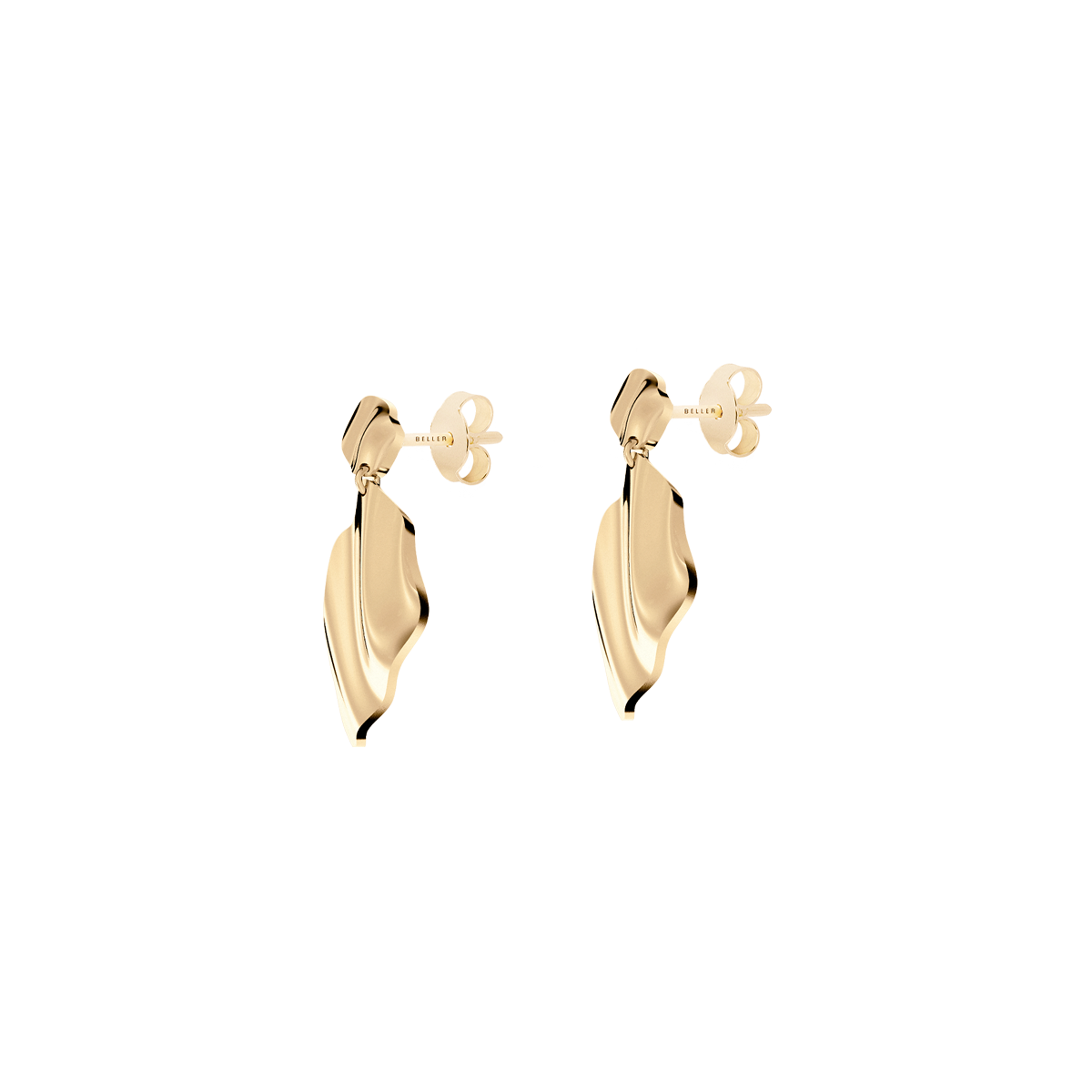 Gold earrings Liquid N°10