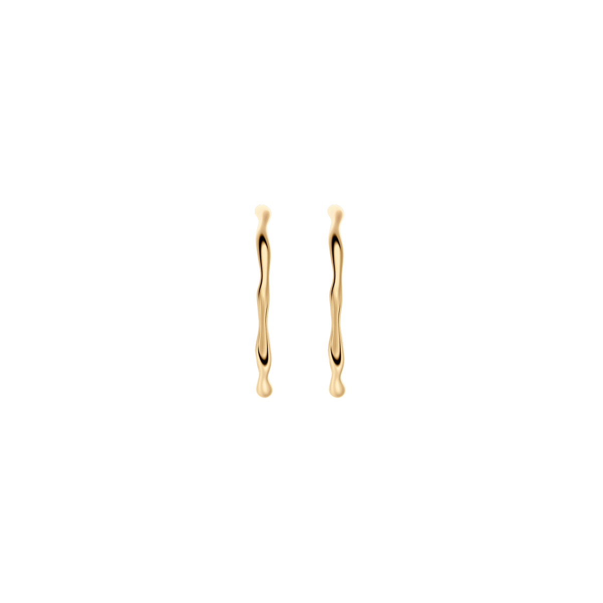 Gold earrings Liquid N°14