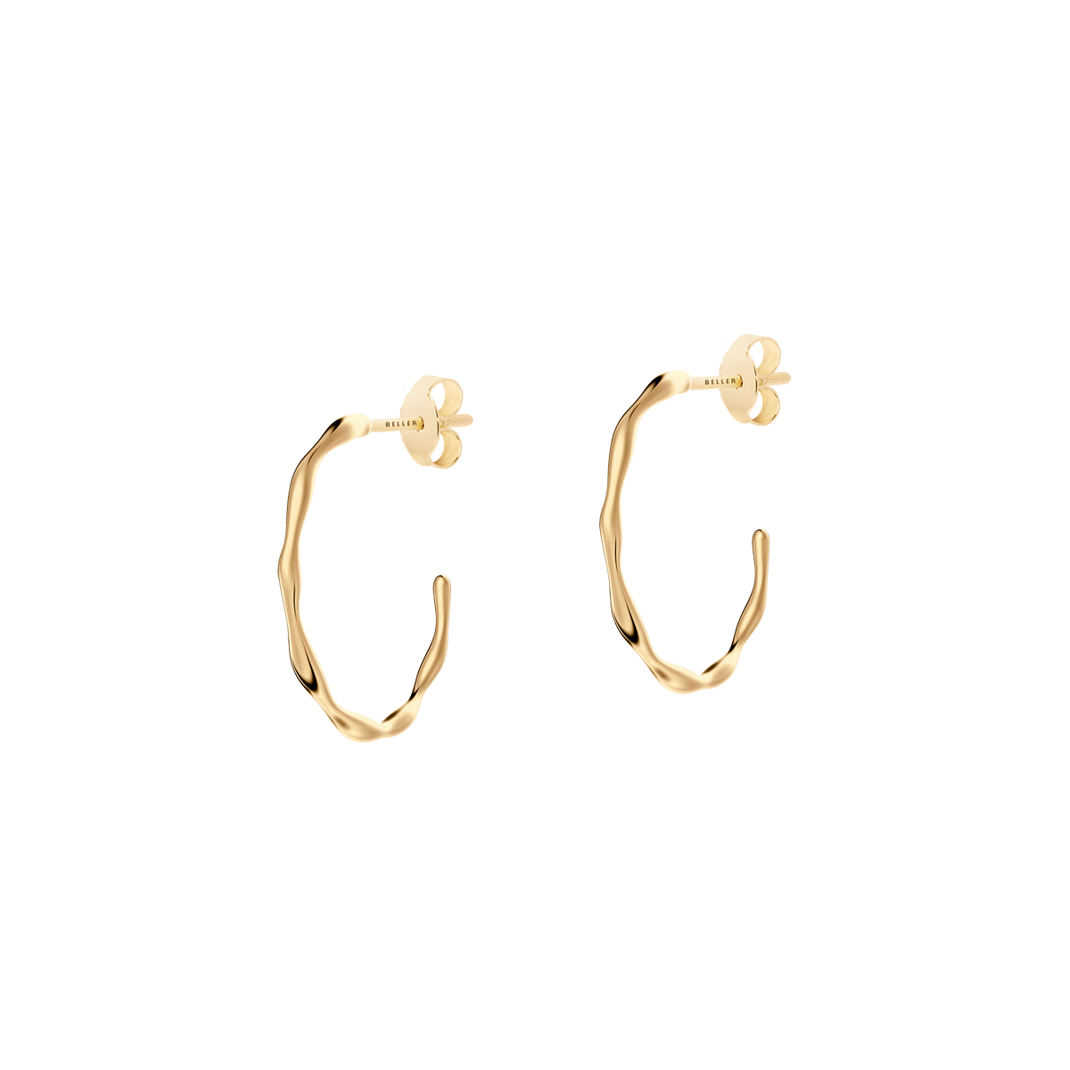 Gold earrings Liquid N°14