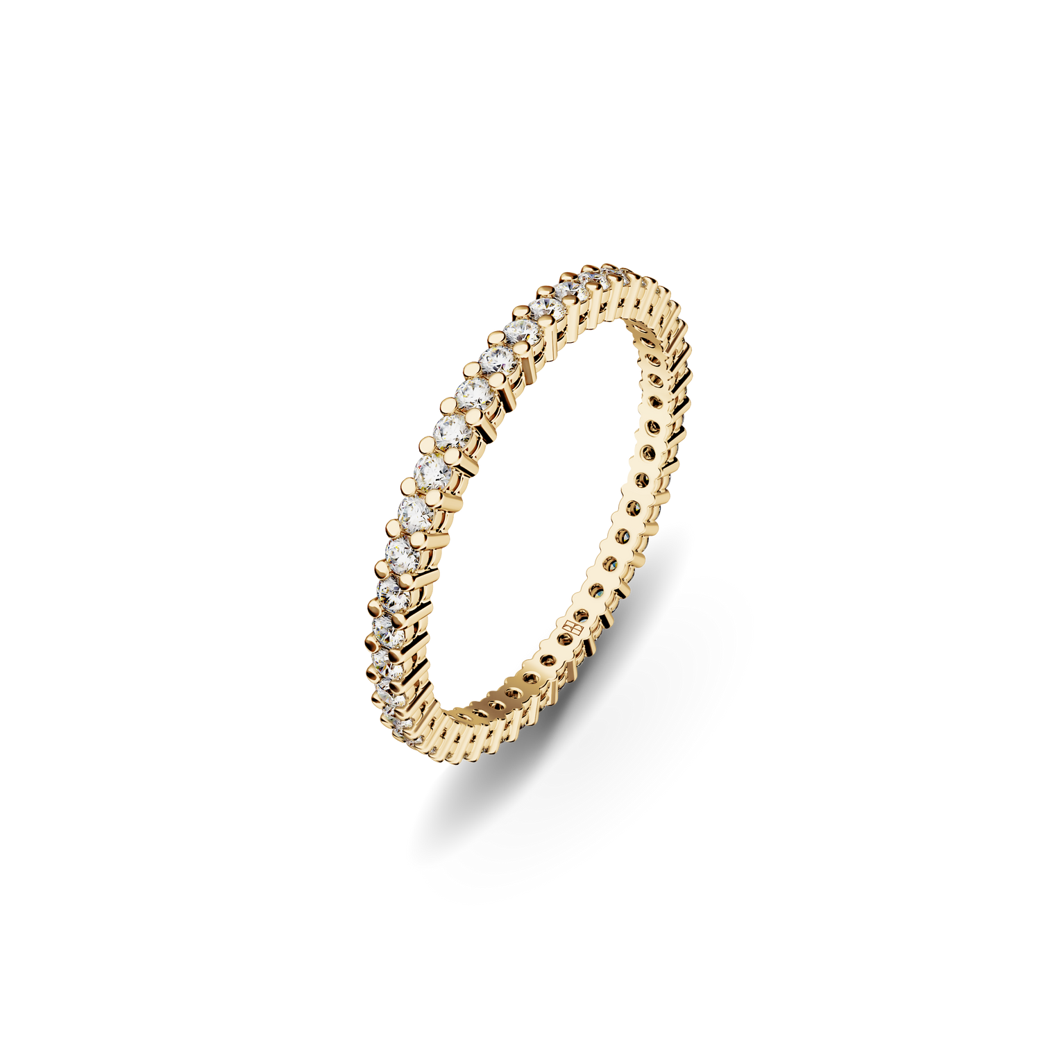 Złota obrączka ślubna BELLER Bridal N°3, złoto 585/750, z naturalnymi brylantami