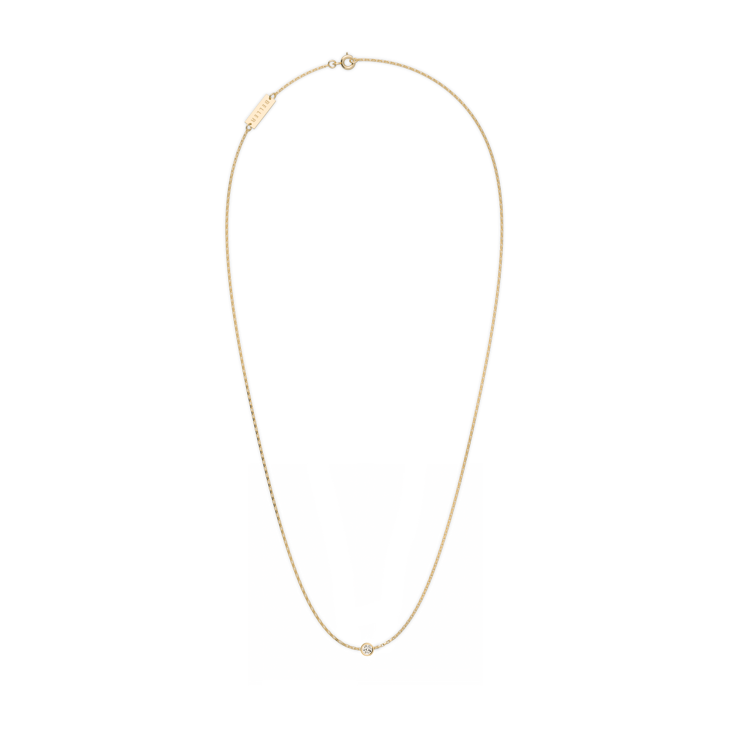 Gold necklace with a diamond 0,16 CT Promise N°2