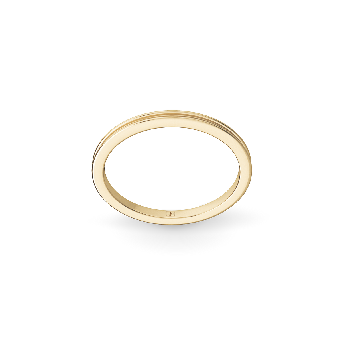 BELLER Modernism N°2 ring in yellow gold, front view
