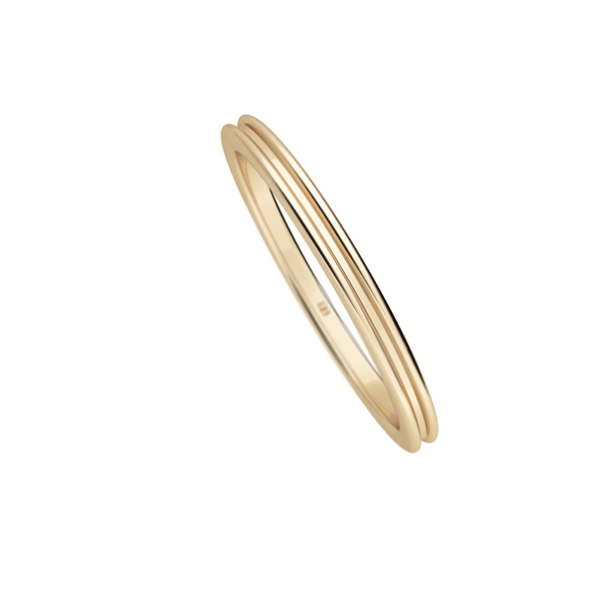 BELLER Modernism N°2 ring in yellow gold, close-up