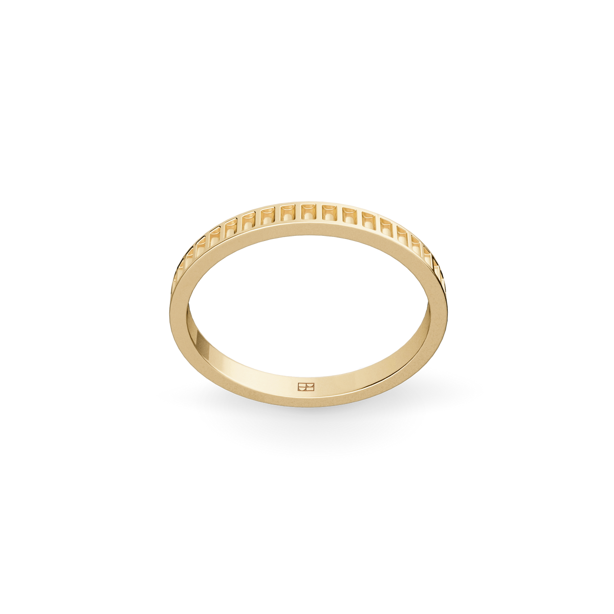 BELLER Modernism N°5 ring in yellow gold, front view