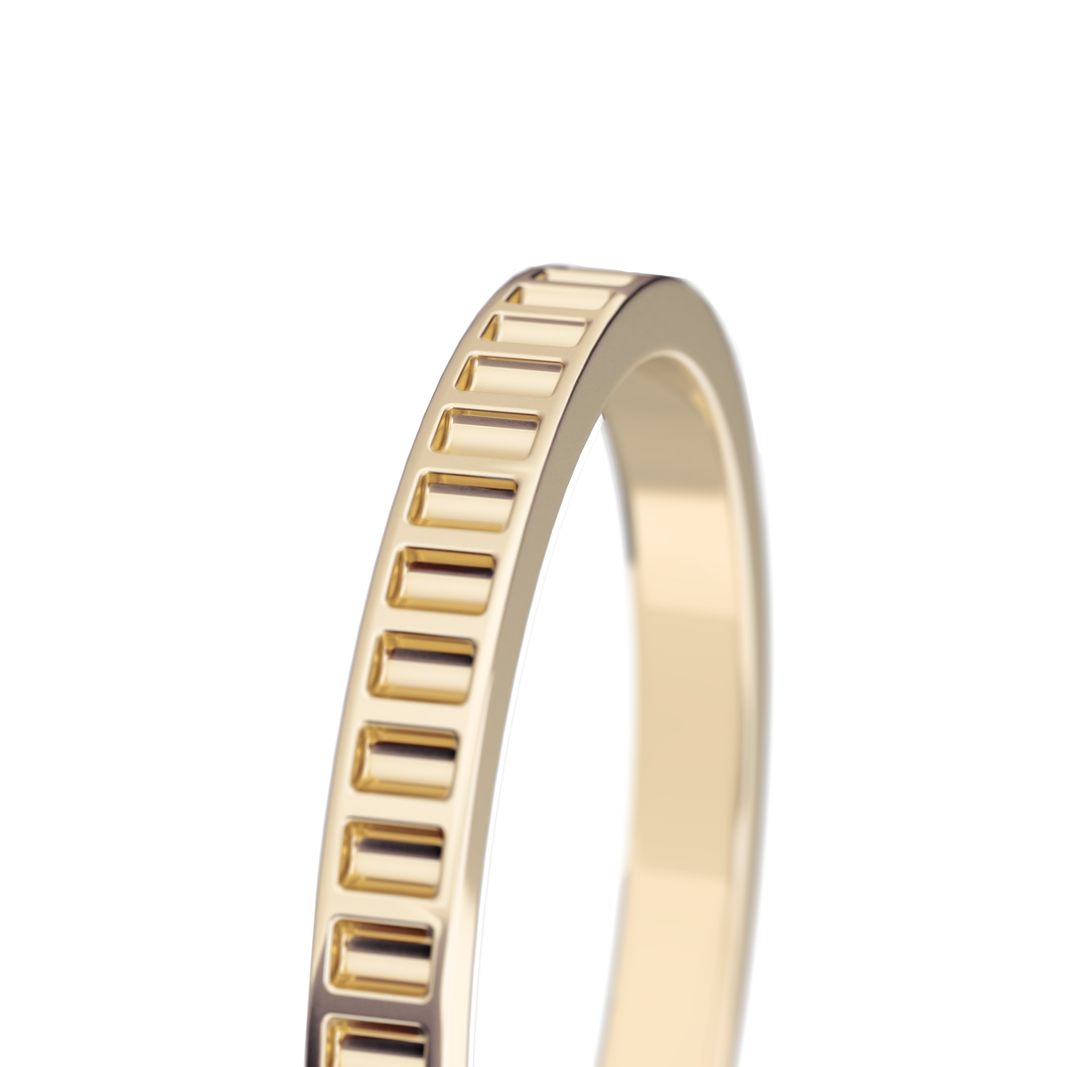 BELLER Modernism N°5 ring in yellow gold, close-up
