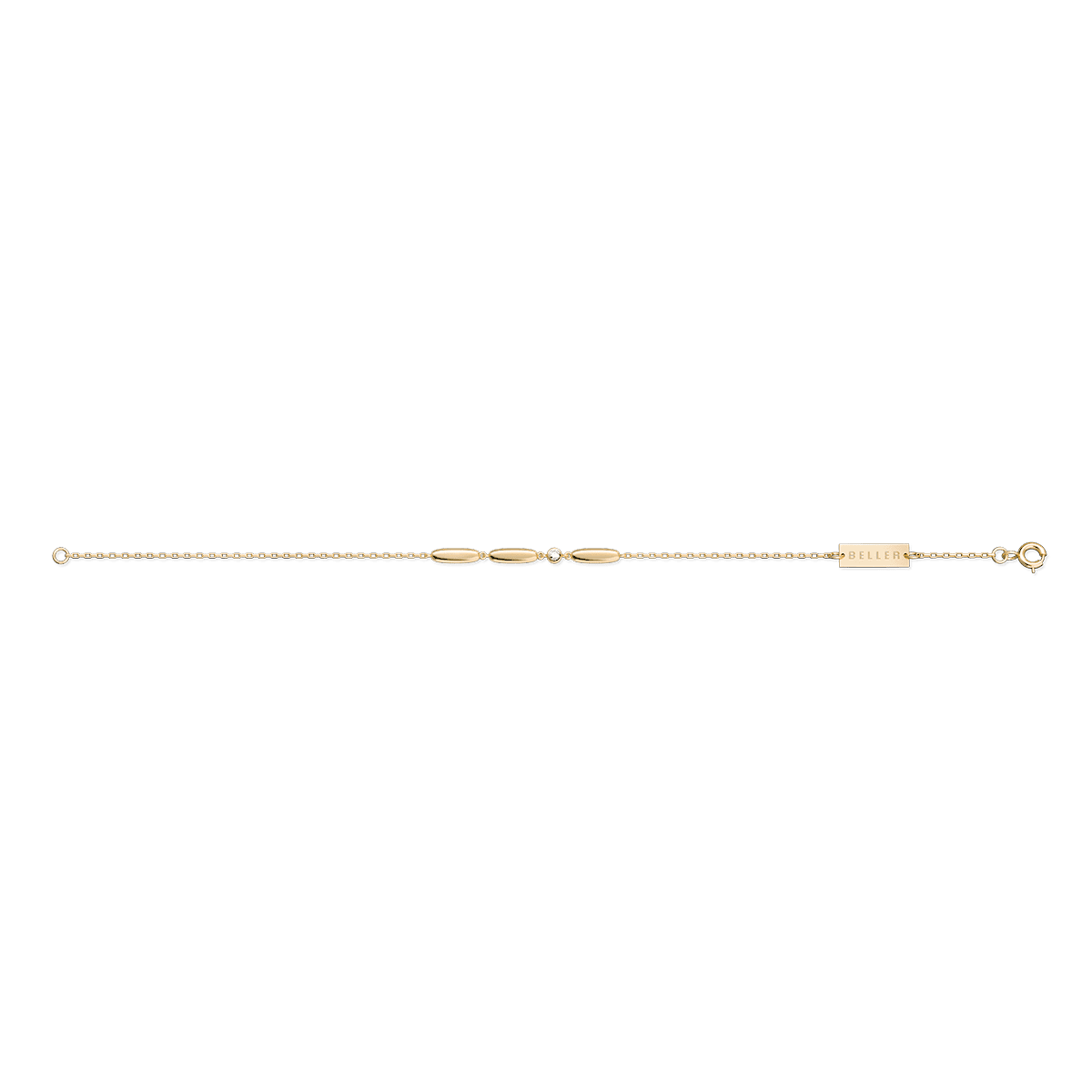 Link detail of a BELLER gold bracelet