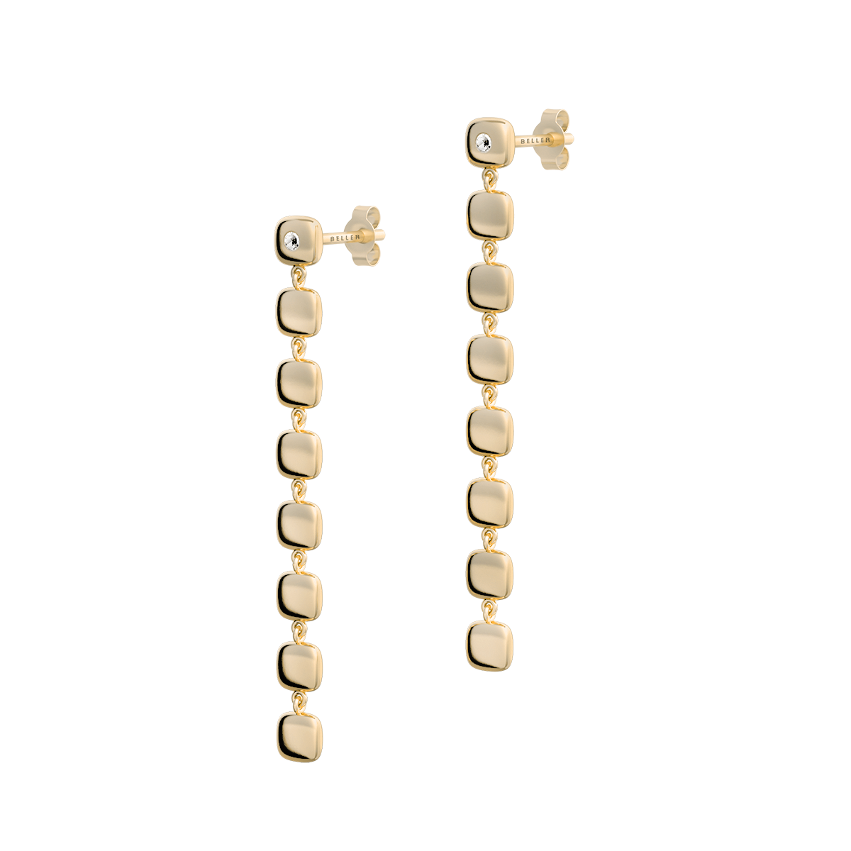 Cube gold earrings N°10