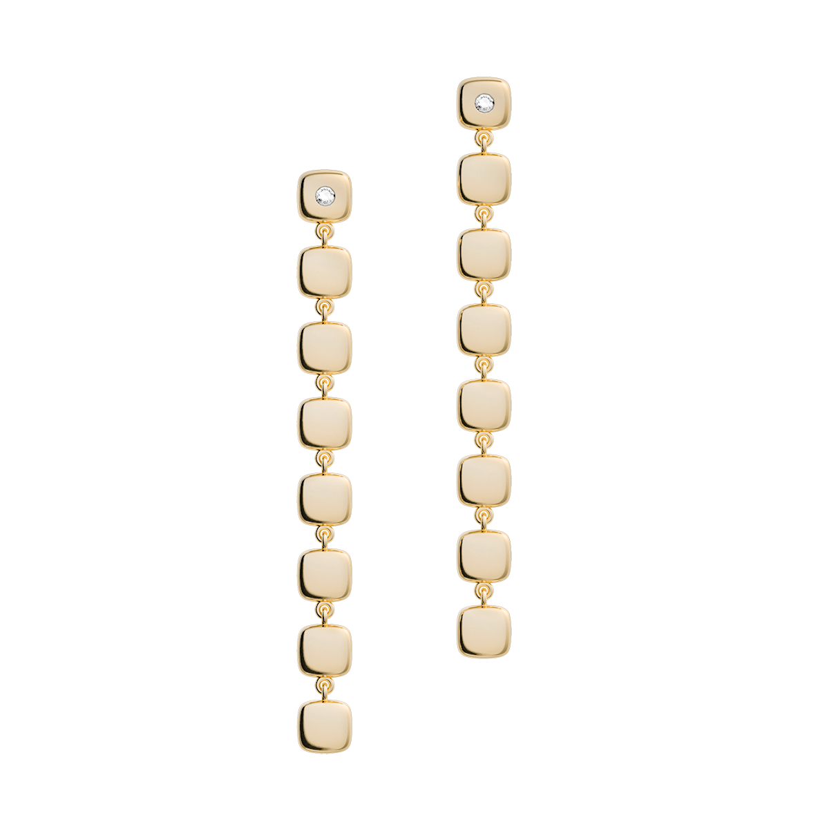 Cube gold earrings N°10