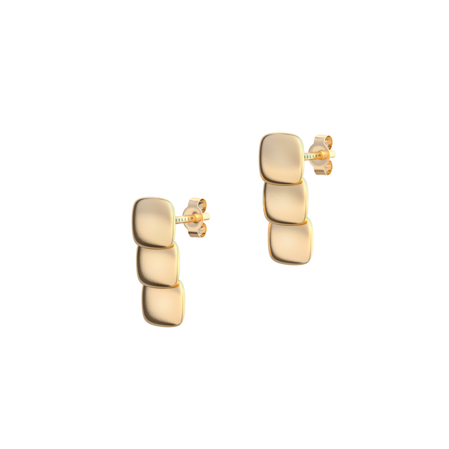 Cube Gold Earrings No. 7