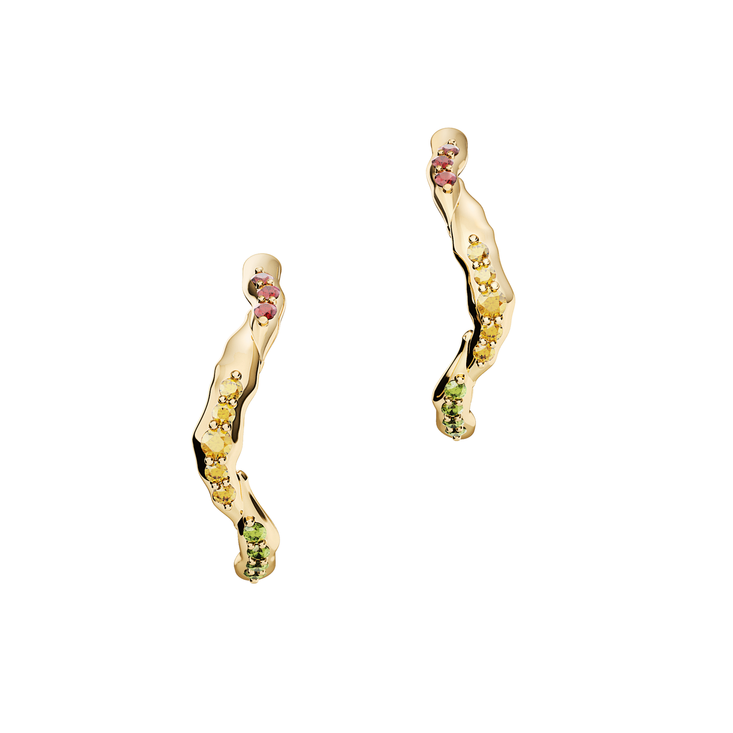 Kolczyki złote Witraż krakowski N°3