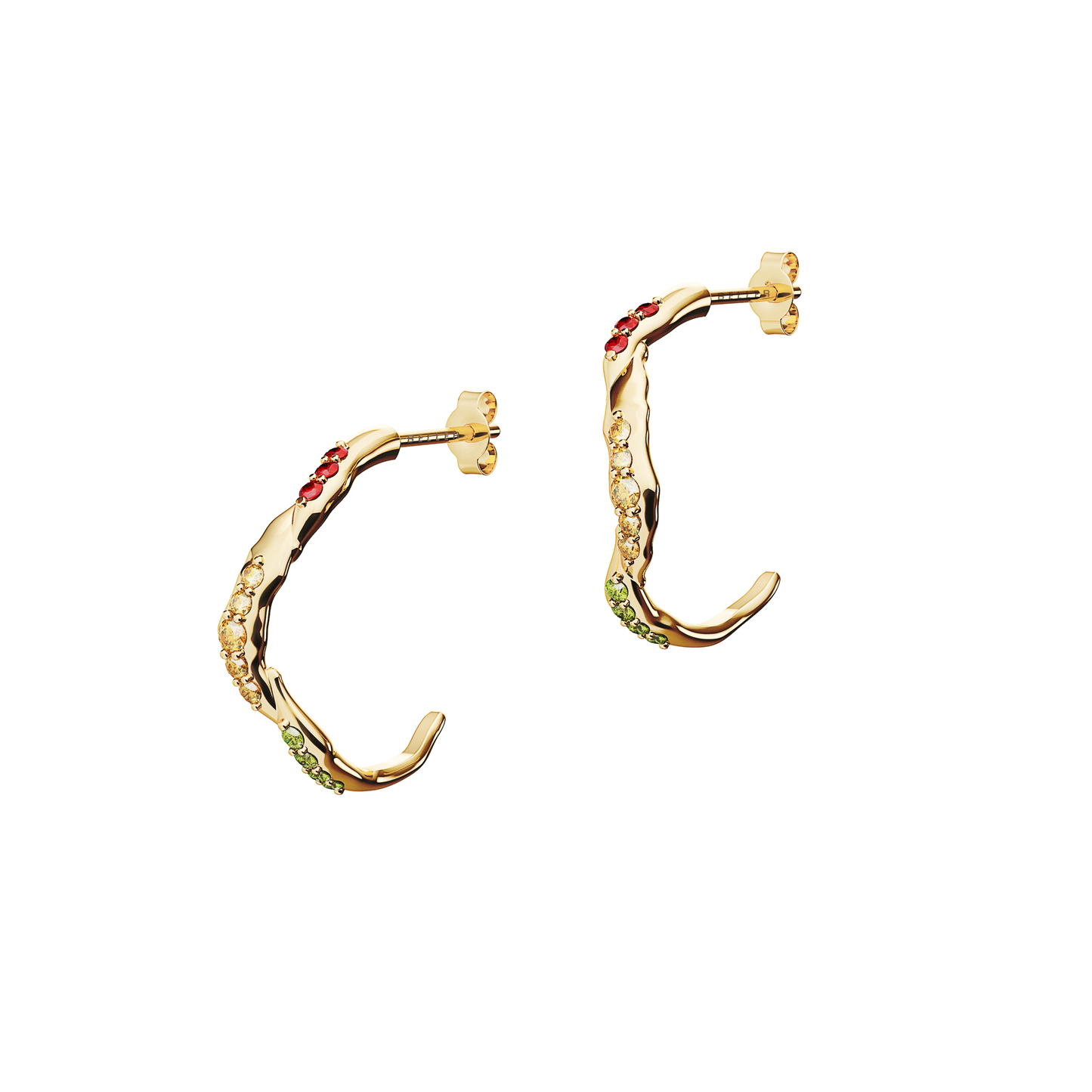 Kolczyki złote Witraż krakowski N°3