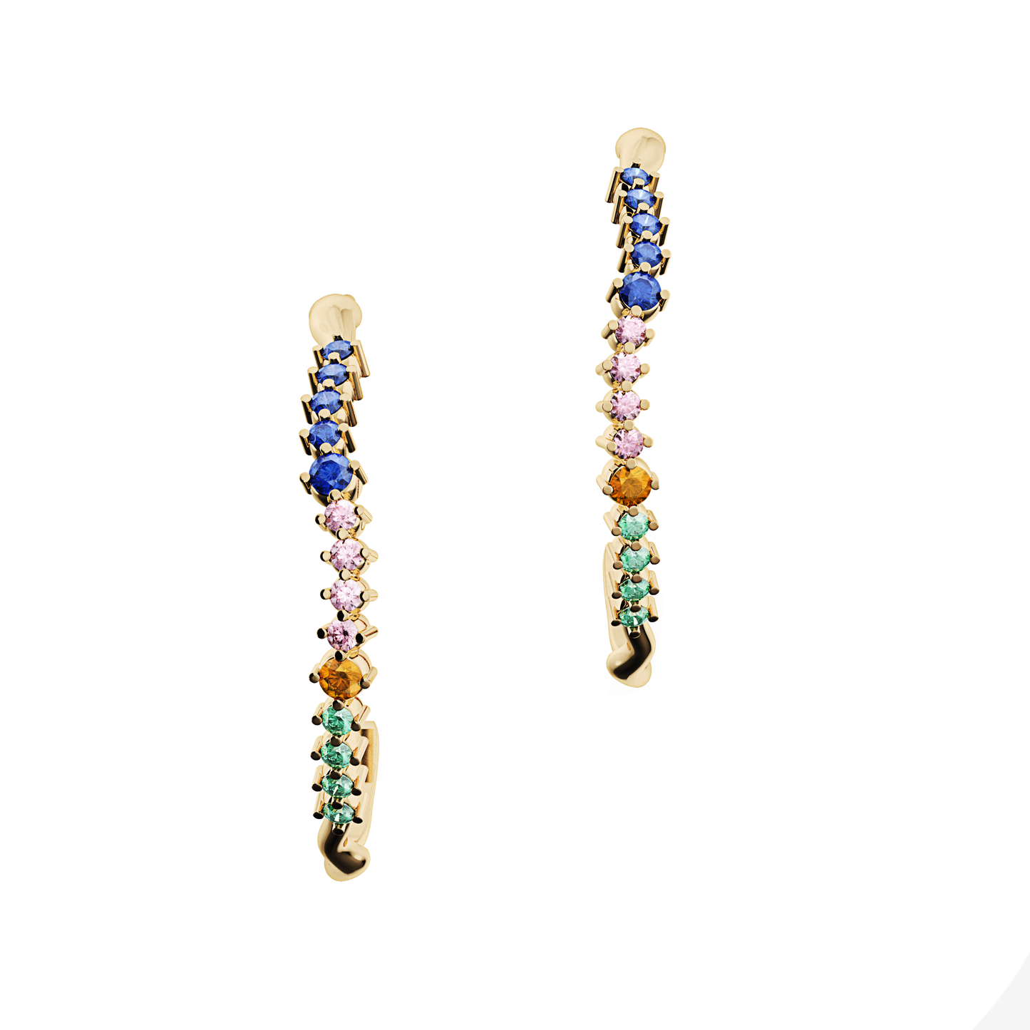 Kolczyki złote Witraż krakowski N°2