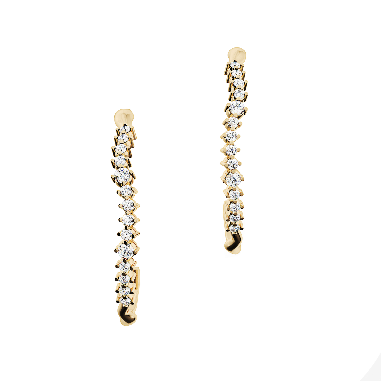 Kolczyki złote Promise z brylantami N°7