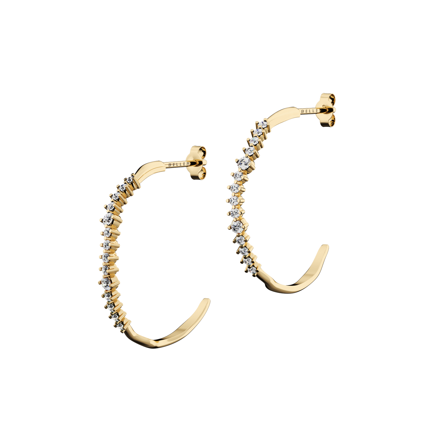 Kolczyki złote Promise z brylantami N°7