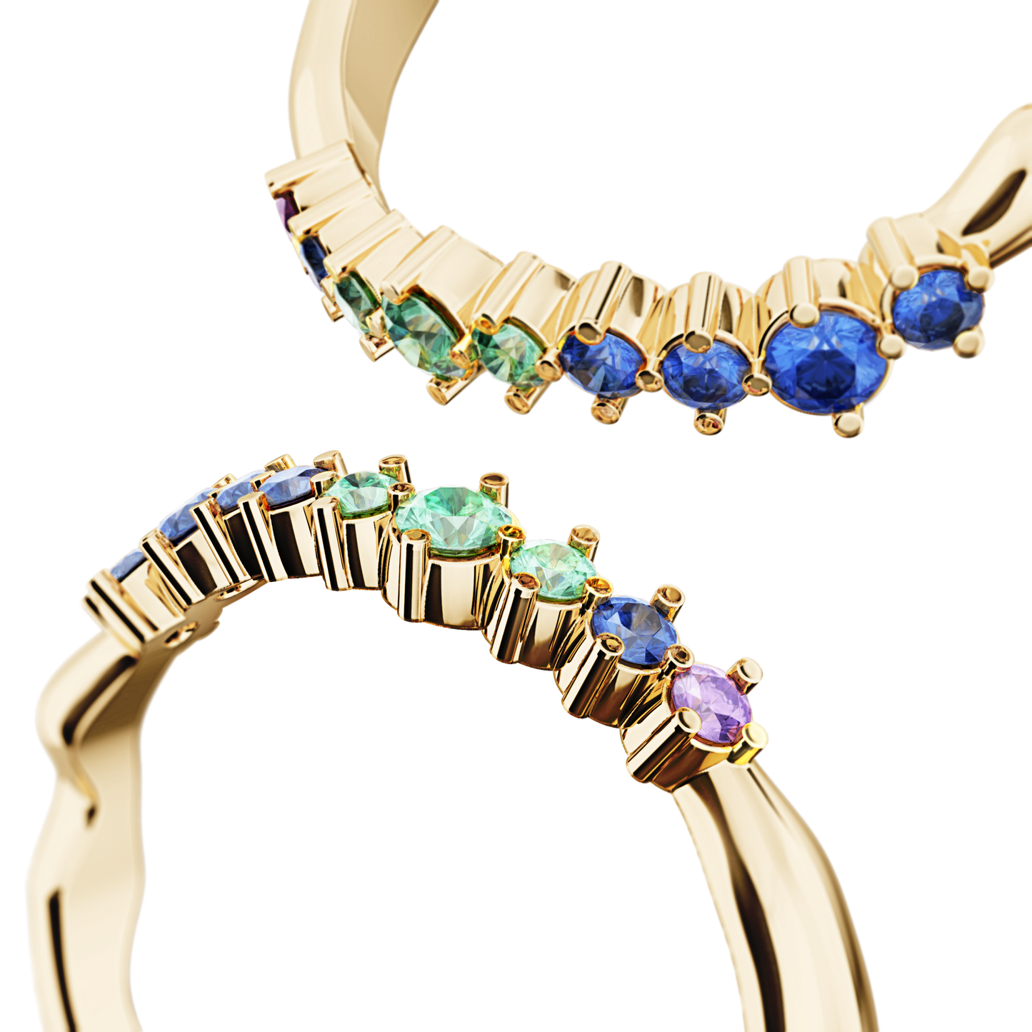 Pierścionek złoty Witraż krakowski N°2