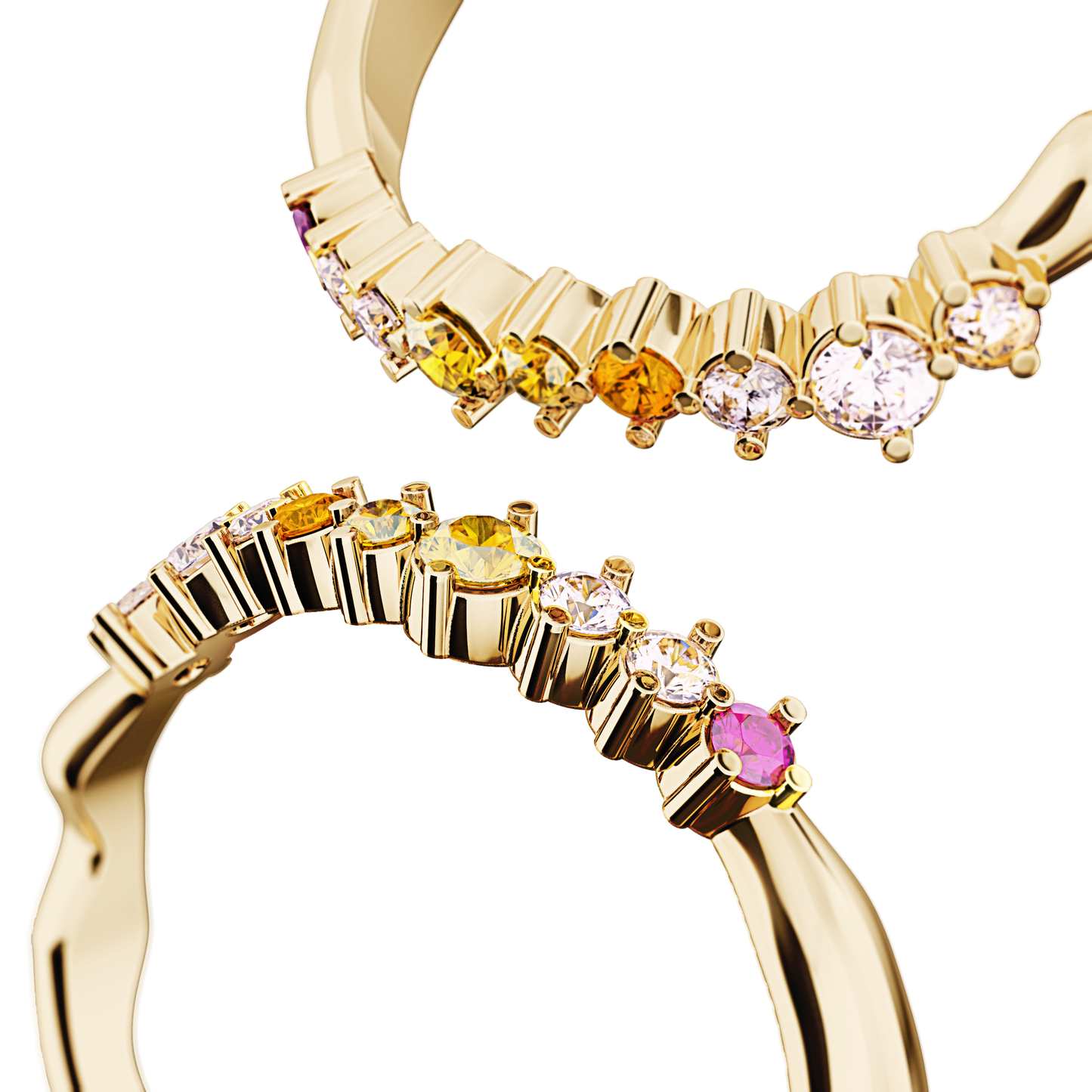 Pierścionek złoty Witraż krakowski N°1