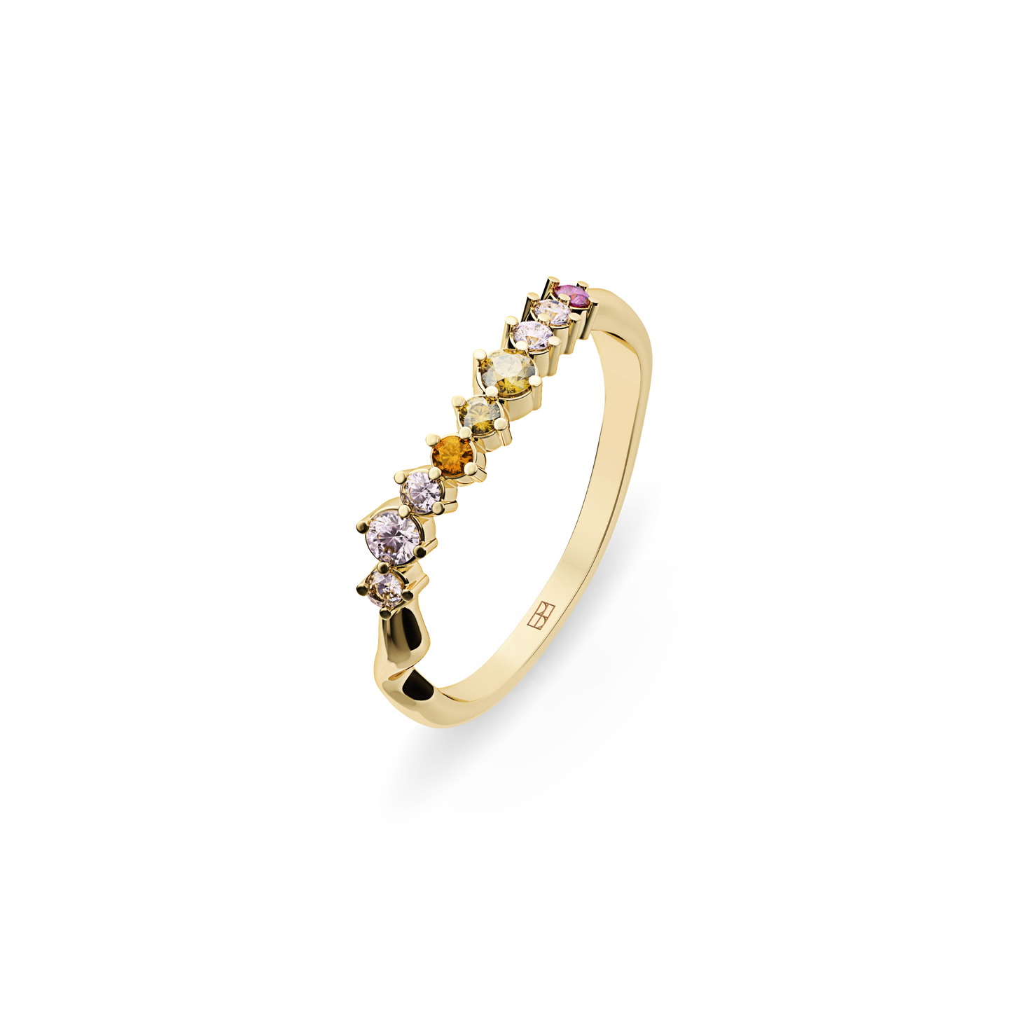 Pierścionek złoty Witraż krakowski N°1