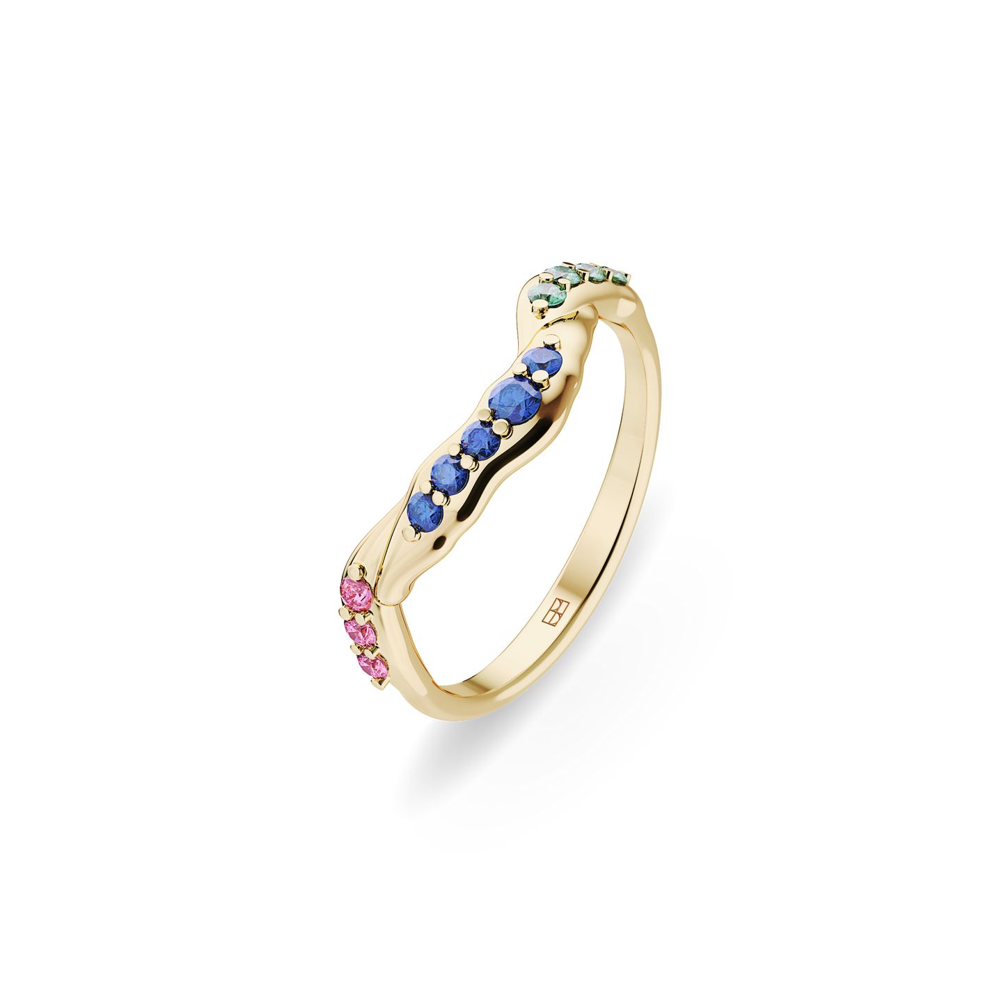 Pierścionek złoty Witraż krakowski N°4