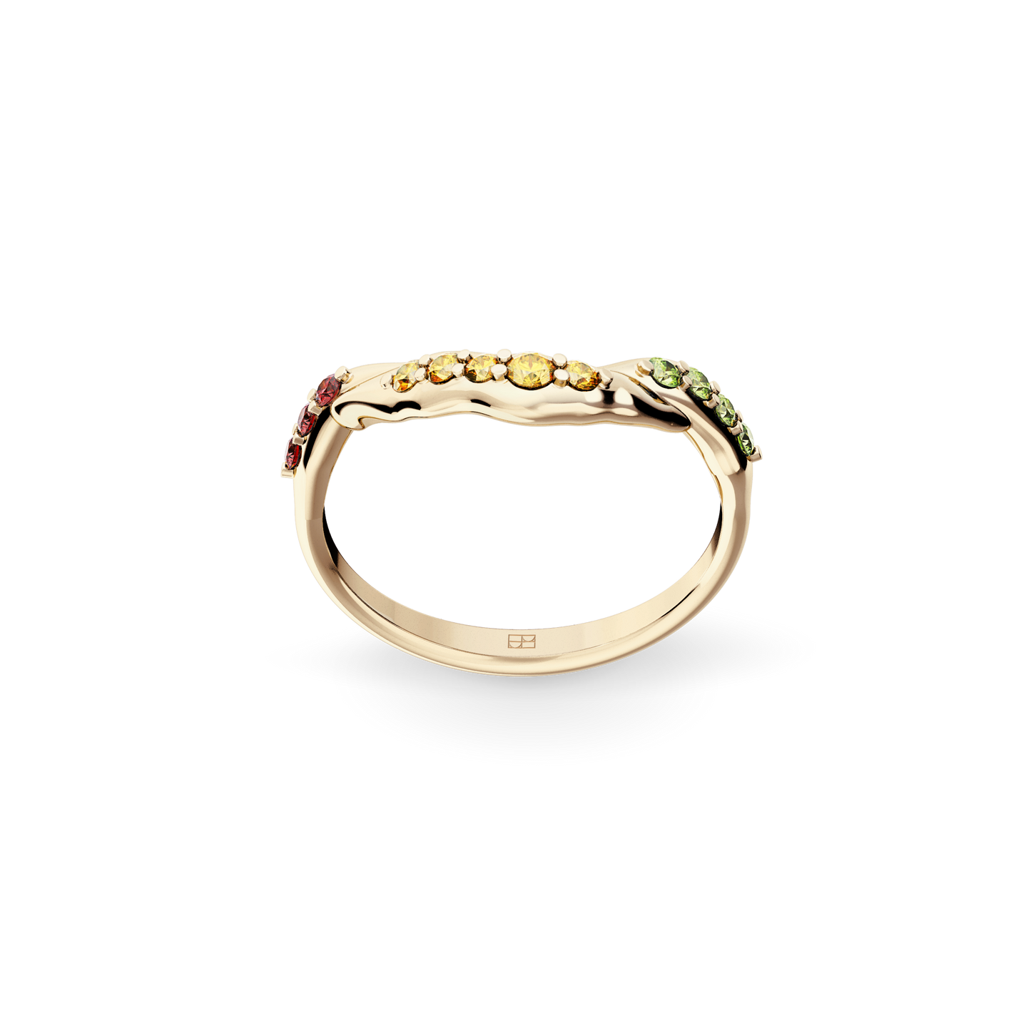 Pierścionek złoty Witraż krakowski N°3