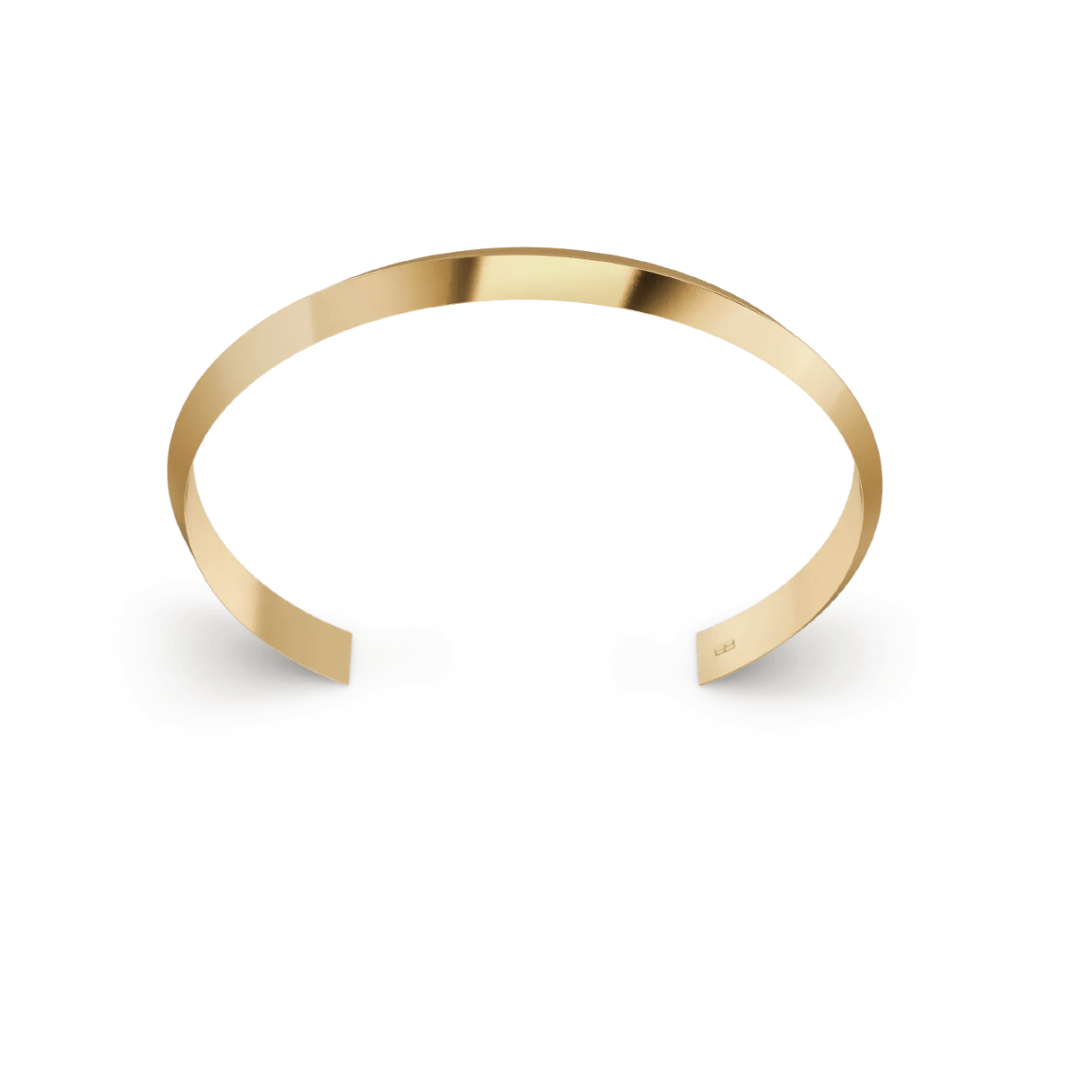 Złota sztywna bransoletka w trapez z kolekcji Angel BELLER
