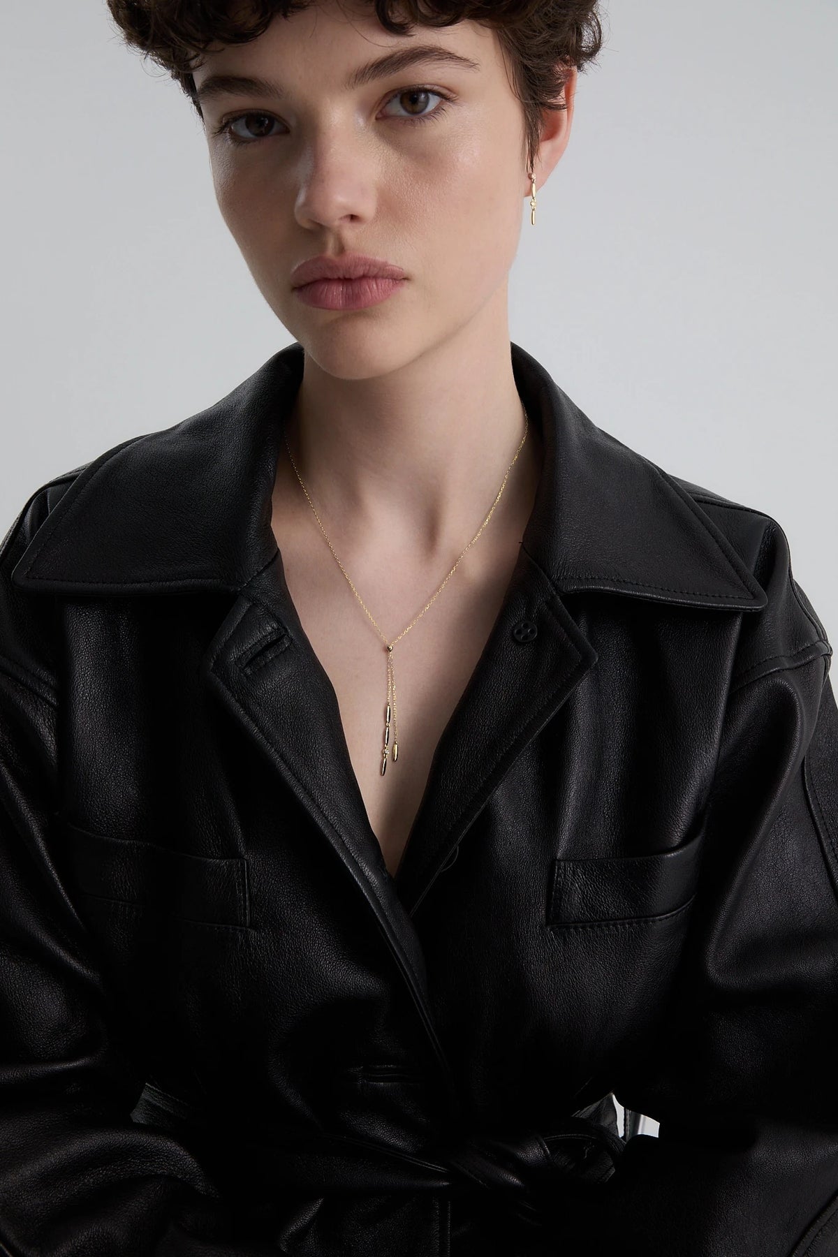 Gold Necklace Cube N°5