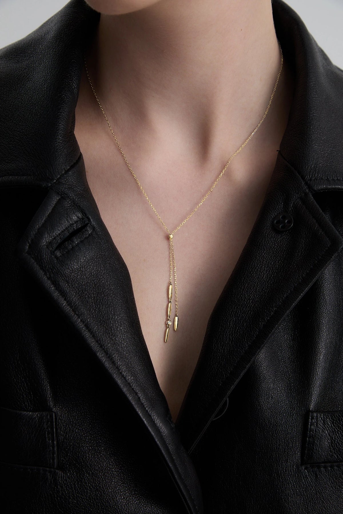 Gold Necklace Cube N°5