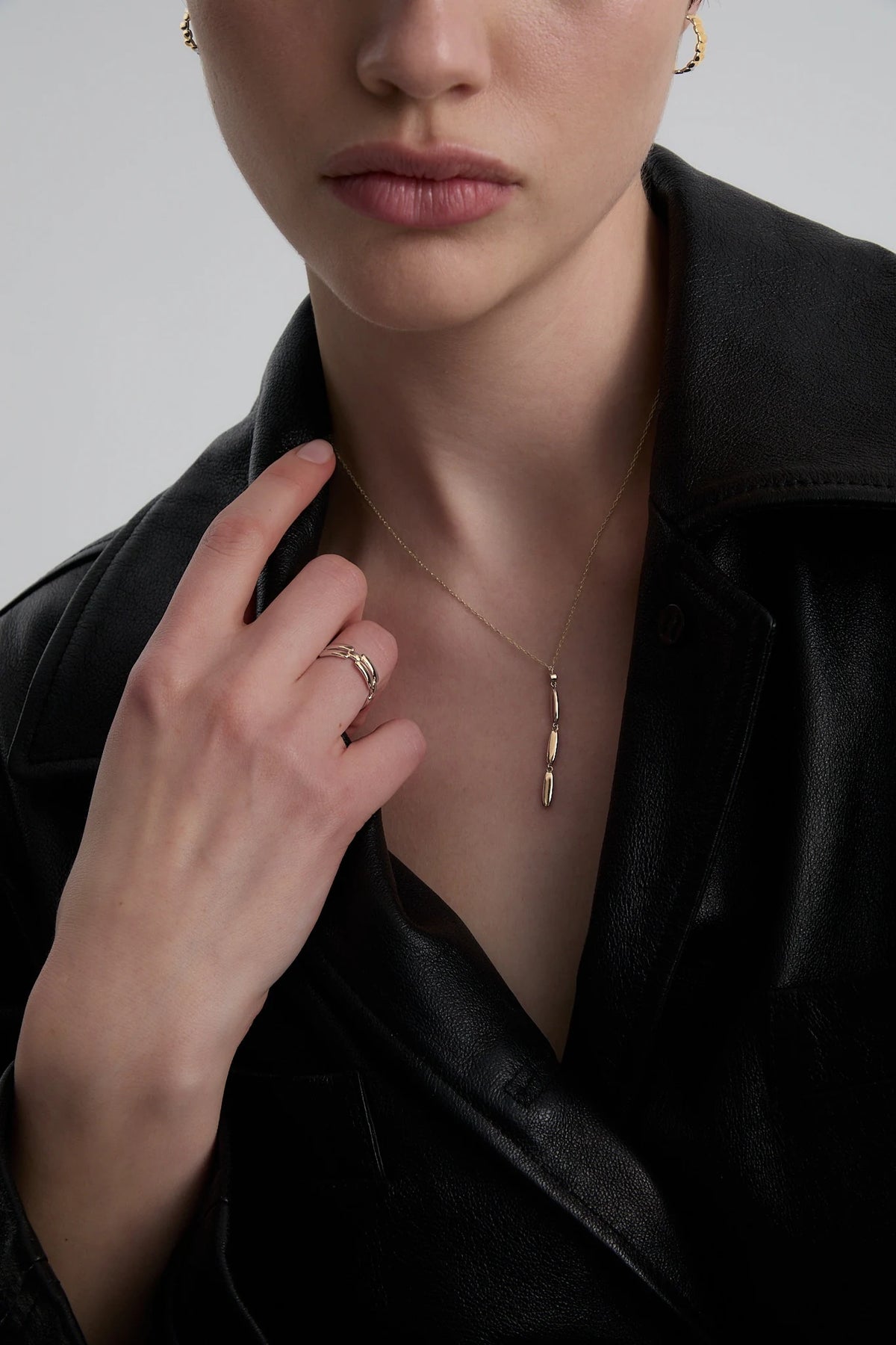 Gold Necklace Cube N°2