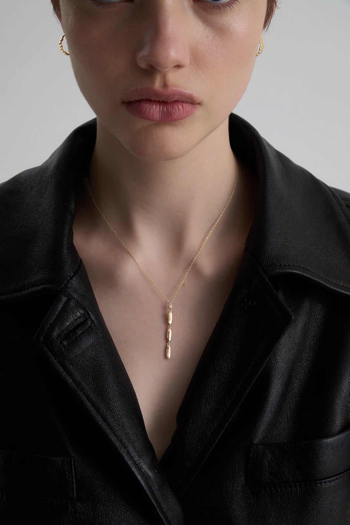 Gold Necklace Cube N°2