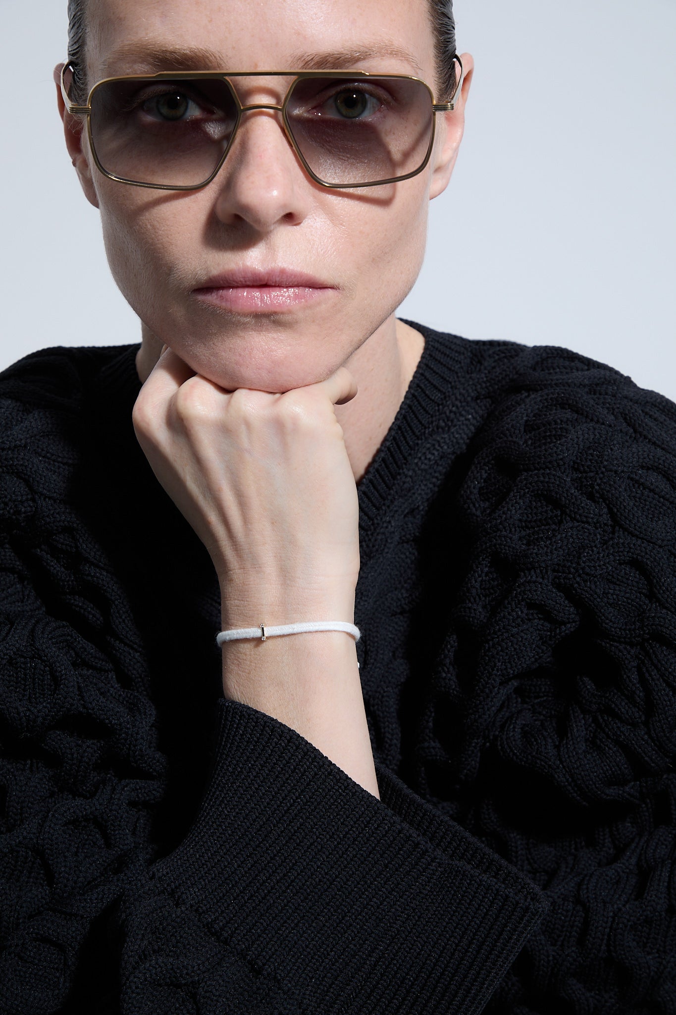 Gold bracelet on a cord Serenity N°5