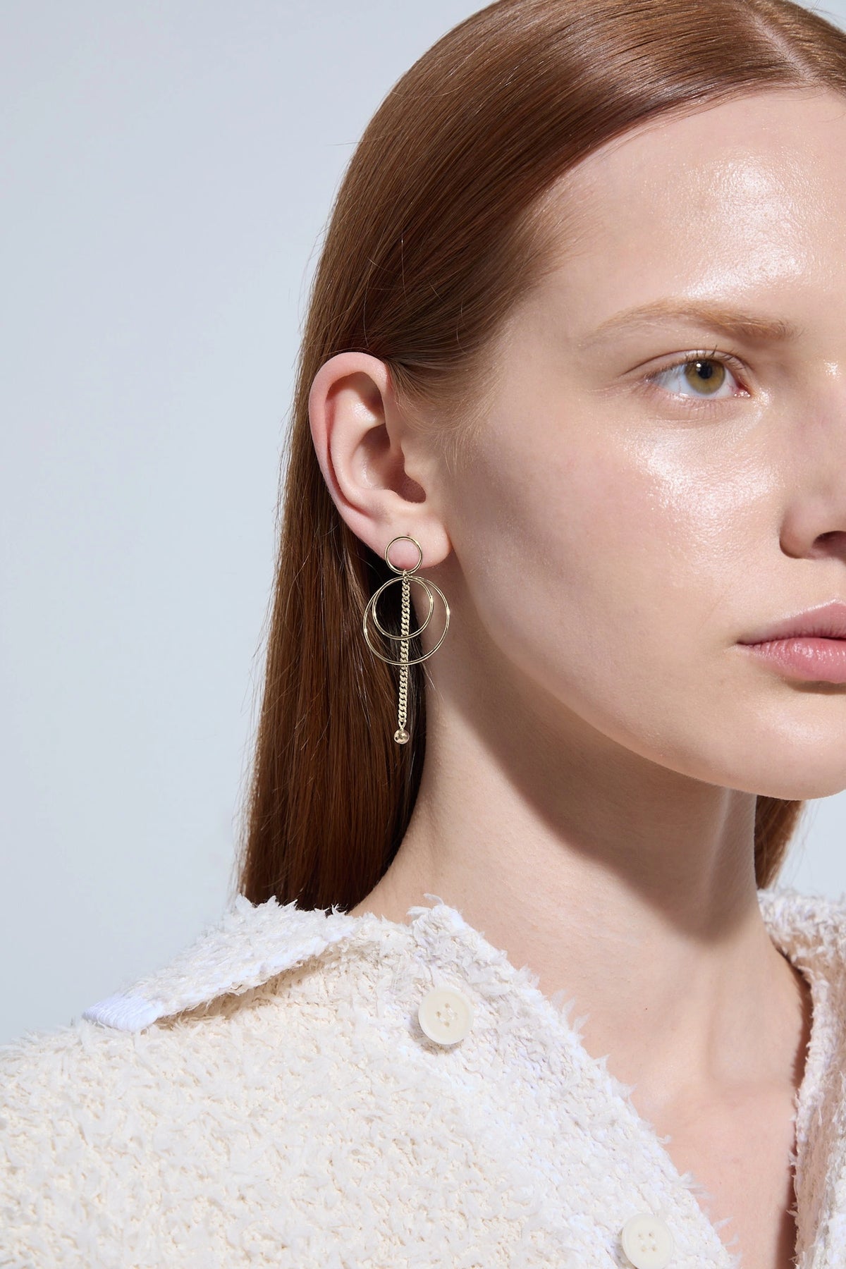 Gold earrings Round N°4