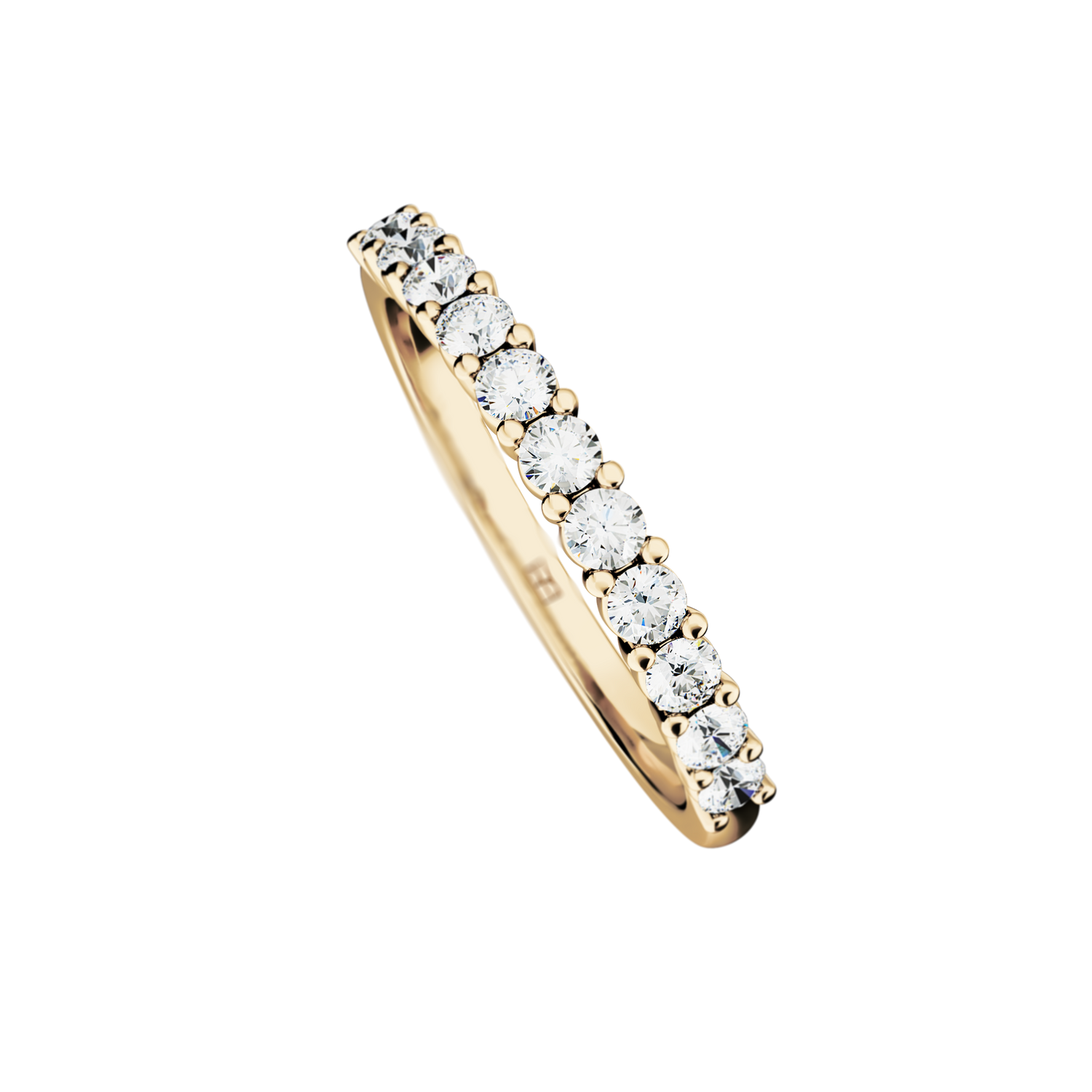 Złota obrączka ślubna BELLER Bridal N°2, złoto 585/750, z naturalnymi brylantami, ujęcie 3